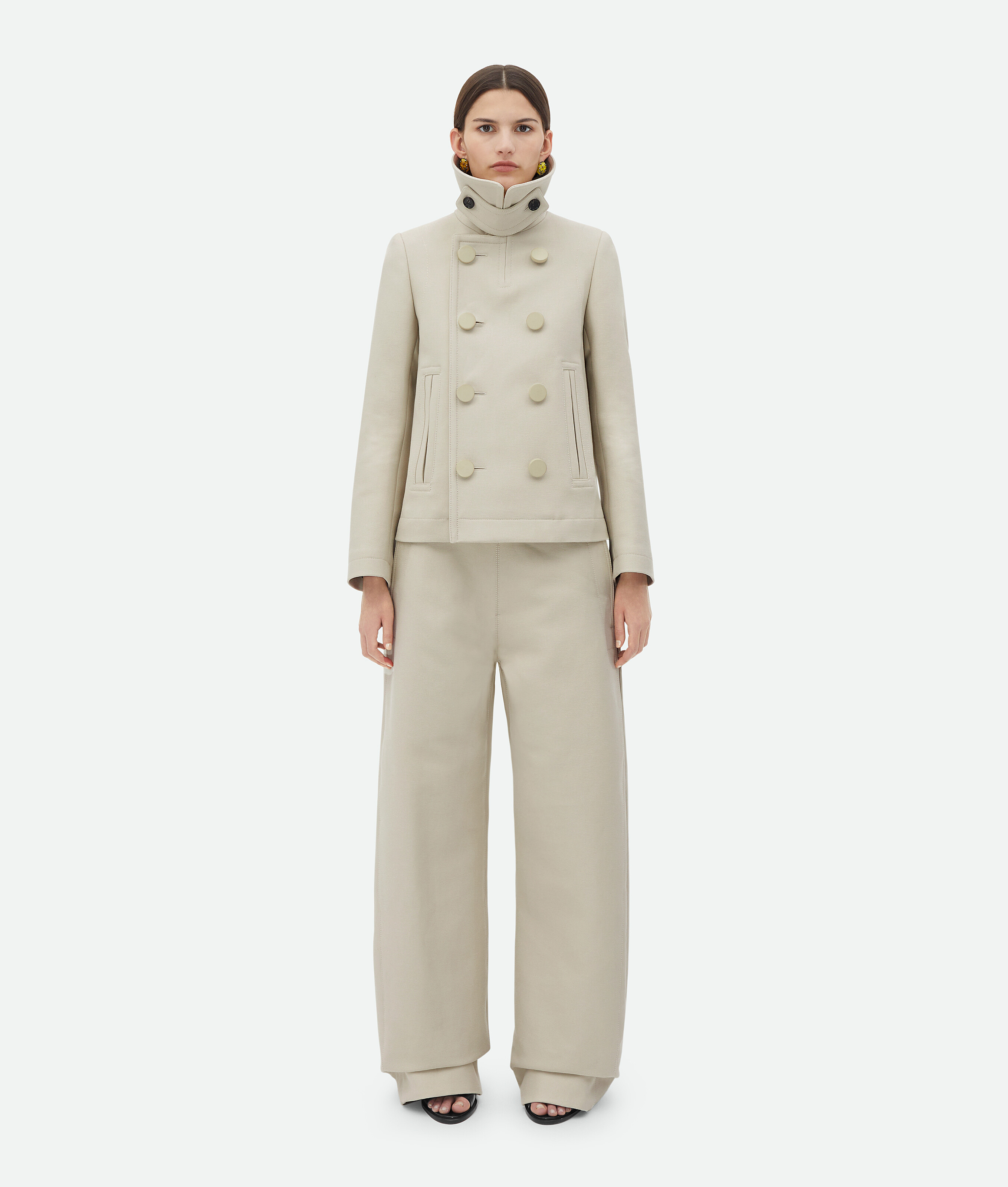 Bottega Veneta Bottega Veneta Cotton Gabardine Caban In White
