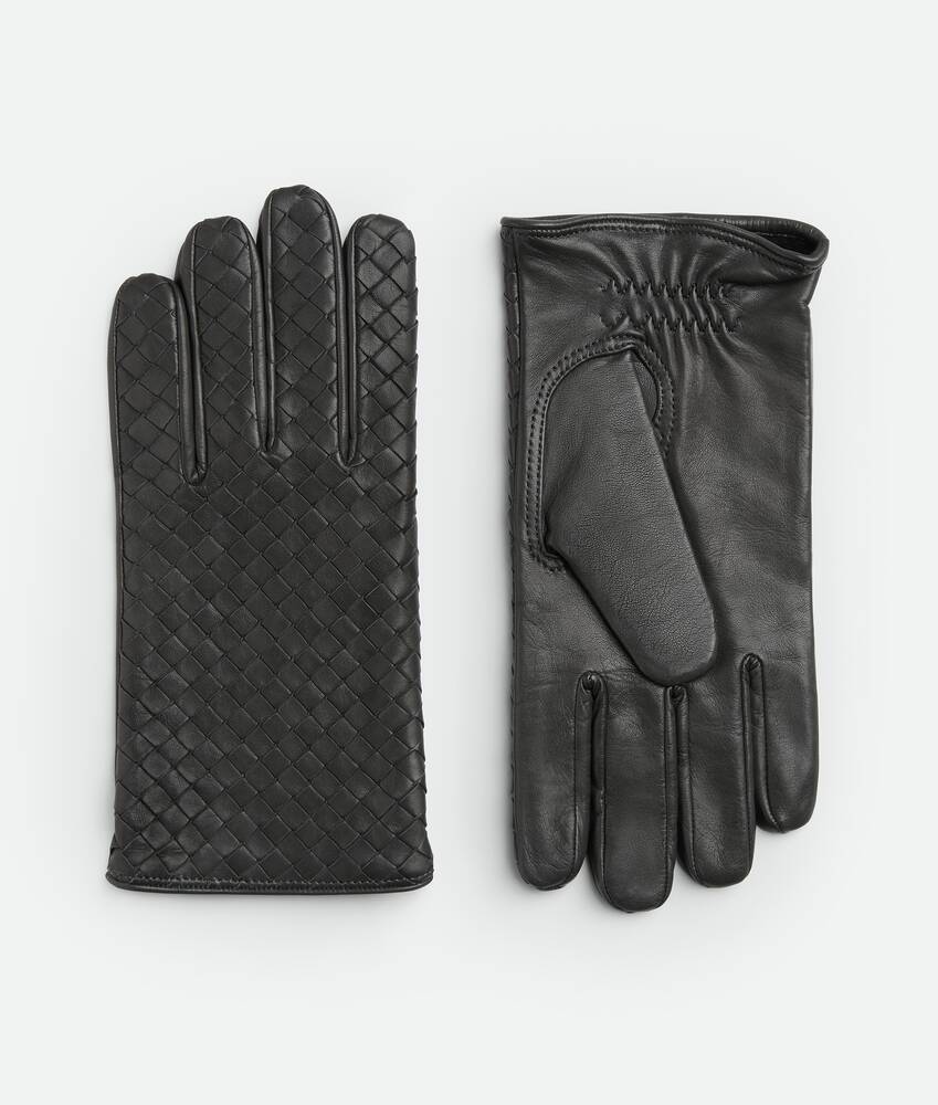 Display a large version of the product image 1 - Intrecciato Leather Gloves