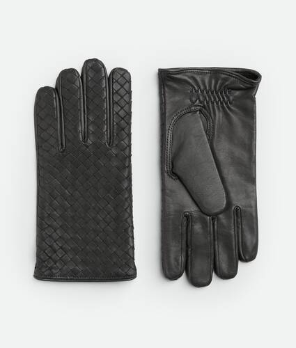 Intrecciato Leather Gloves