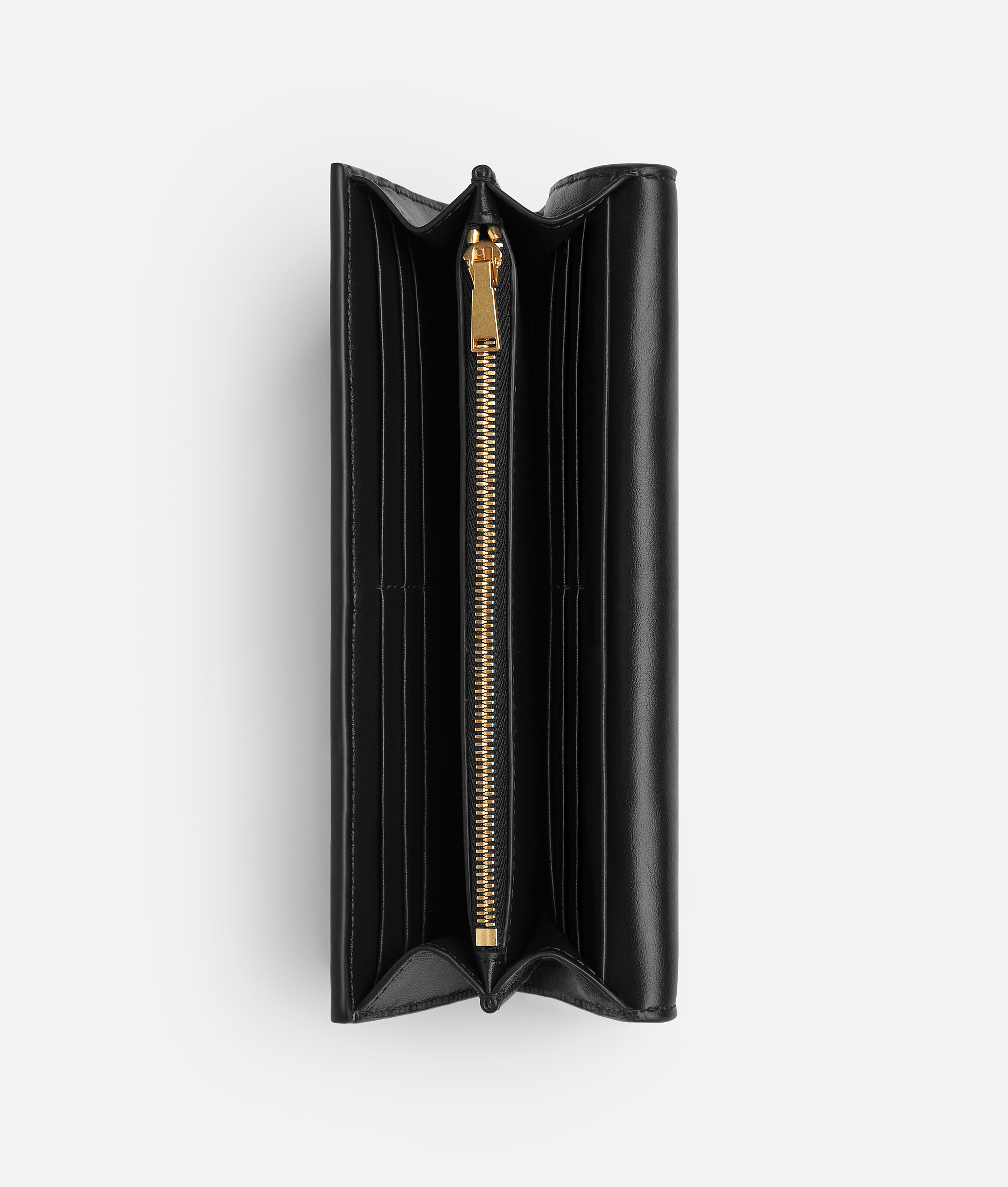 Bottega Veneta Cassette Large Flap Wallet In Black