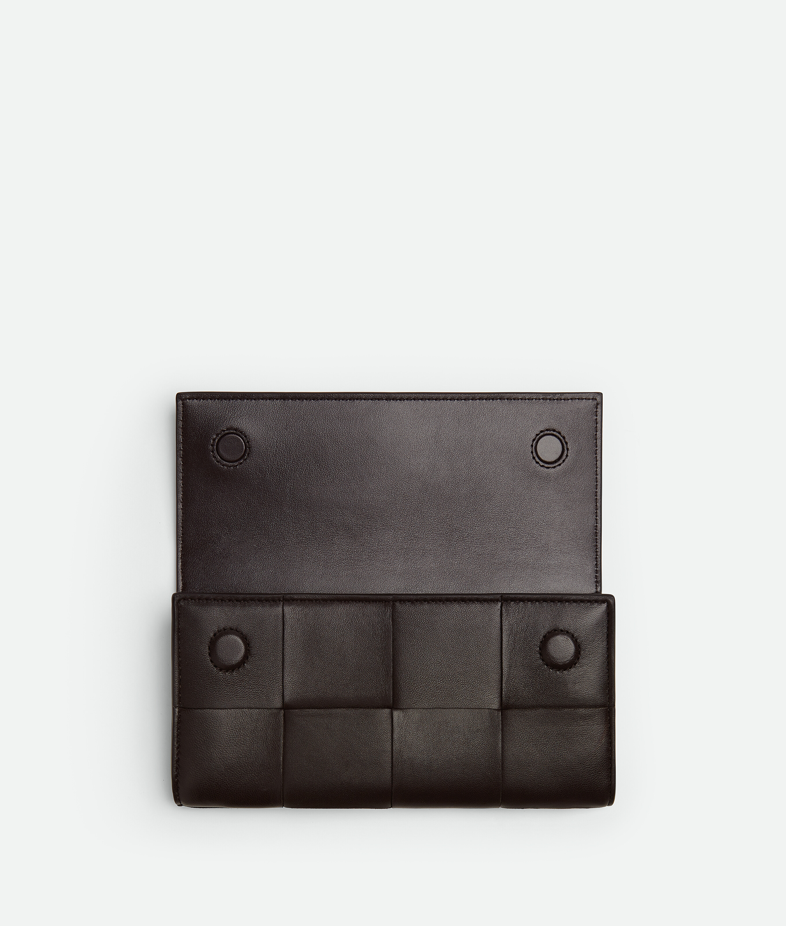 Shop Bottega Veneta Cassette Large Flap Wallet In Brown
