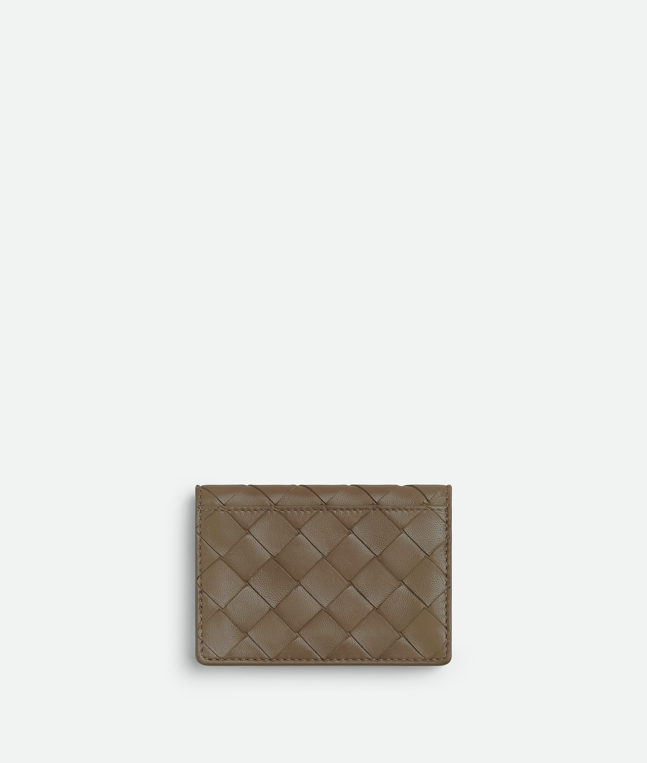 Bottega Veneta Intrecciato Business Card Case In Green