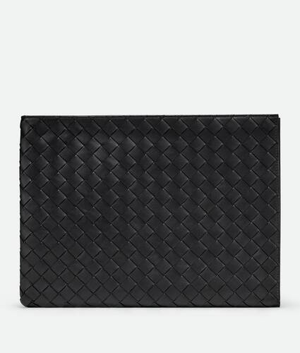 Intrecciato Half Zipped Pouch