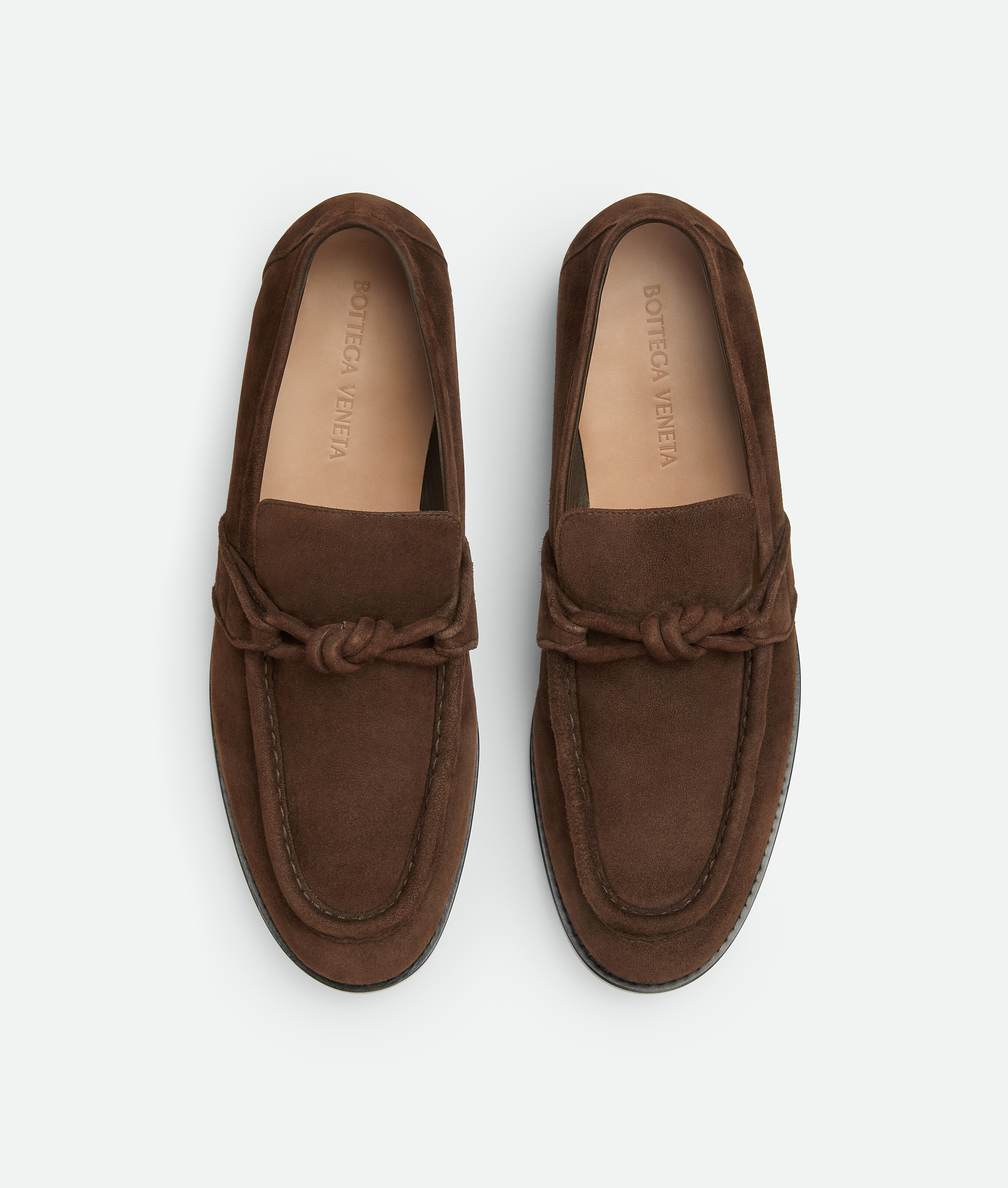 Bottega Veneta Round Head Loafer Shoes In Fondant