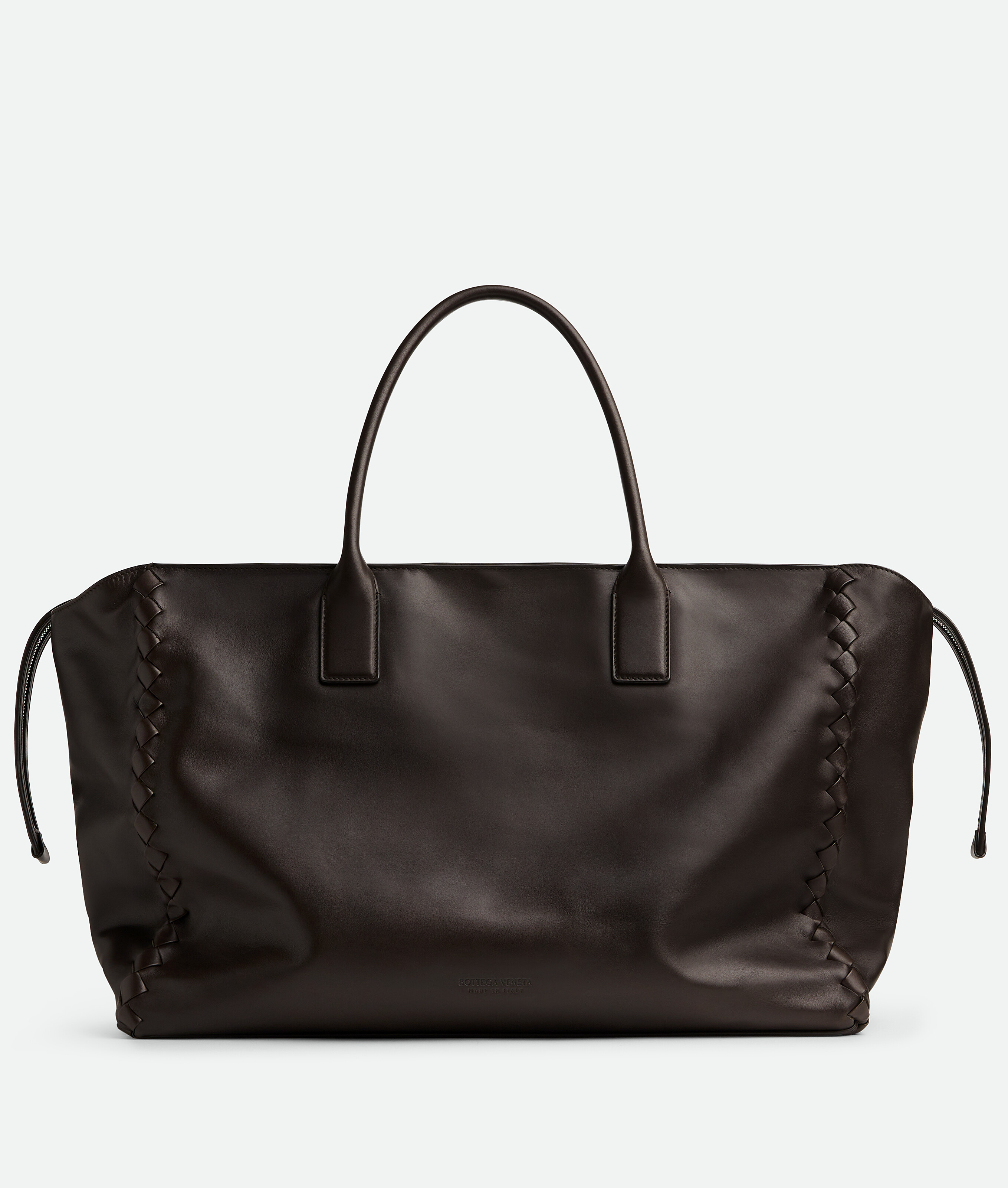 Shop Bottega Veneta Large Zipped Cabat In Fondant