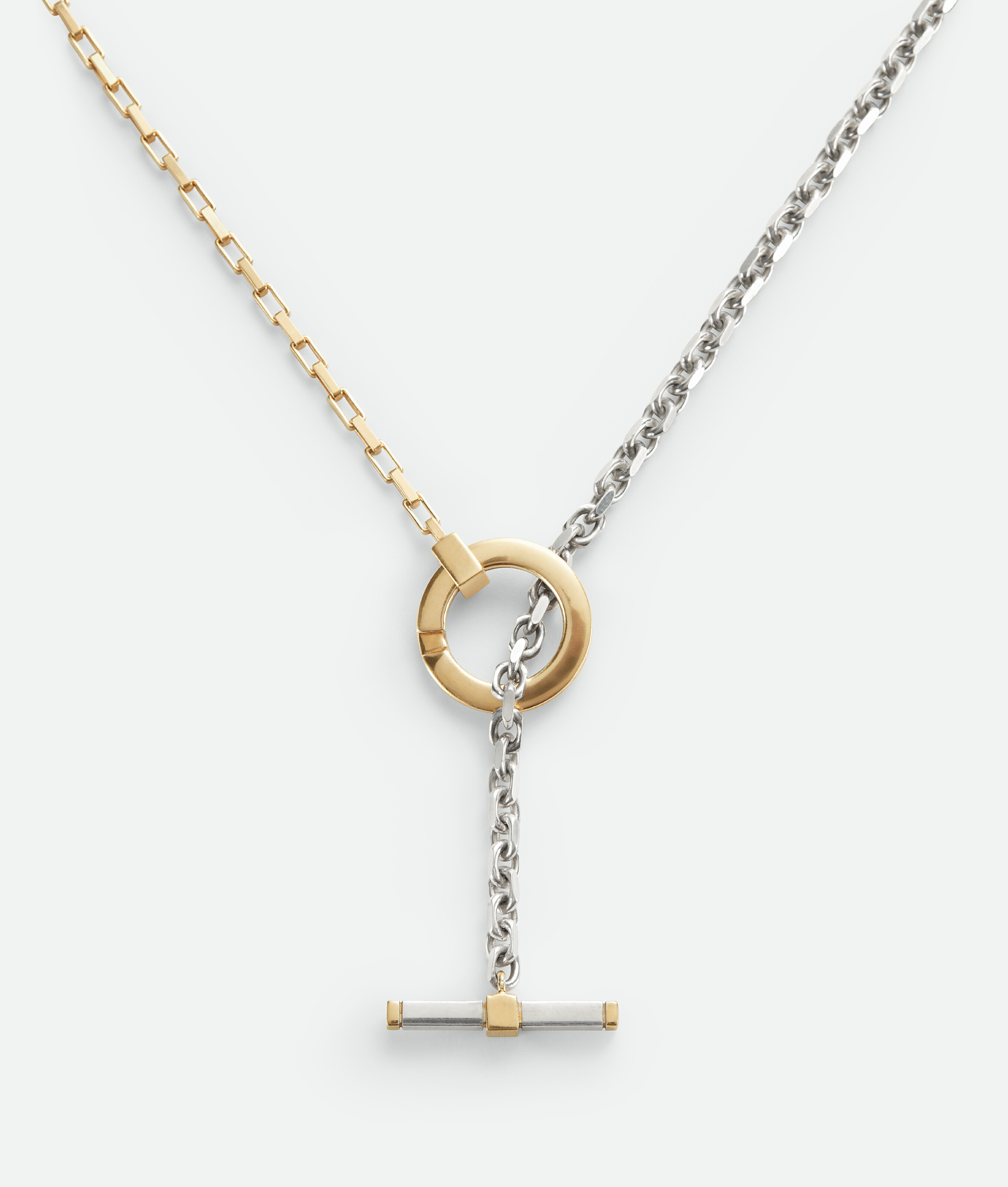 Shop Bottega Veneta Key Chain Necklace In Gold