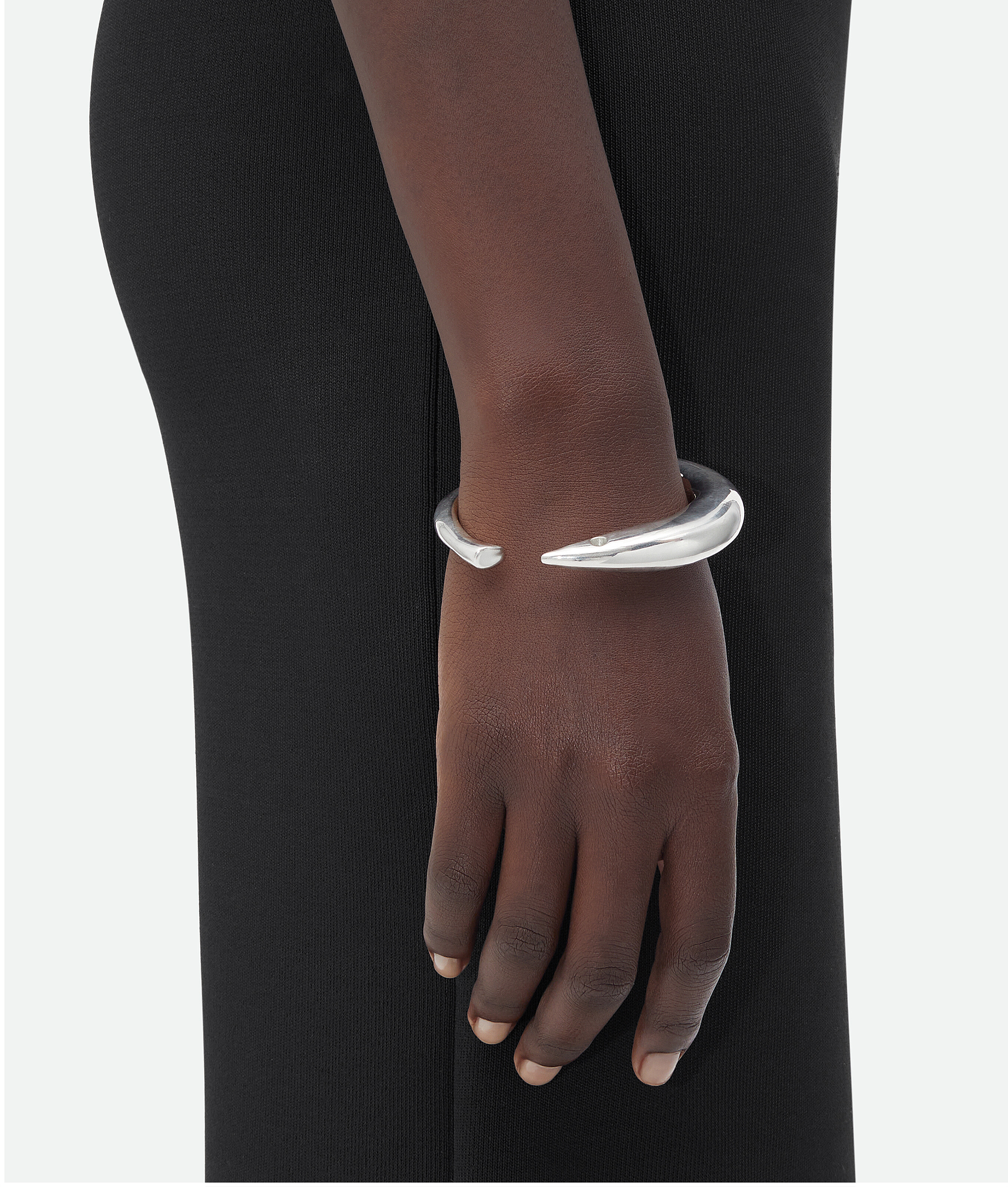 Bottega Veneta Sardine Cuff Bracelet - Silver - Woman - M