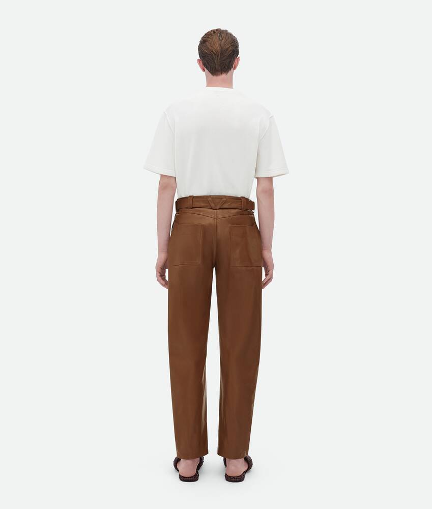 Bottega Veneta® Men's Intrecciato Leather Pants in Lighthouse