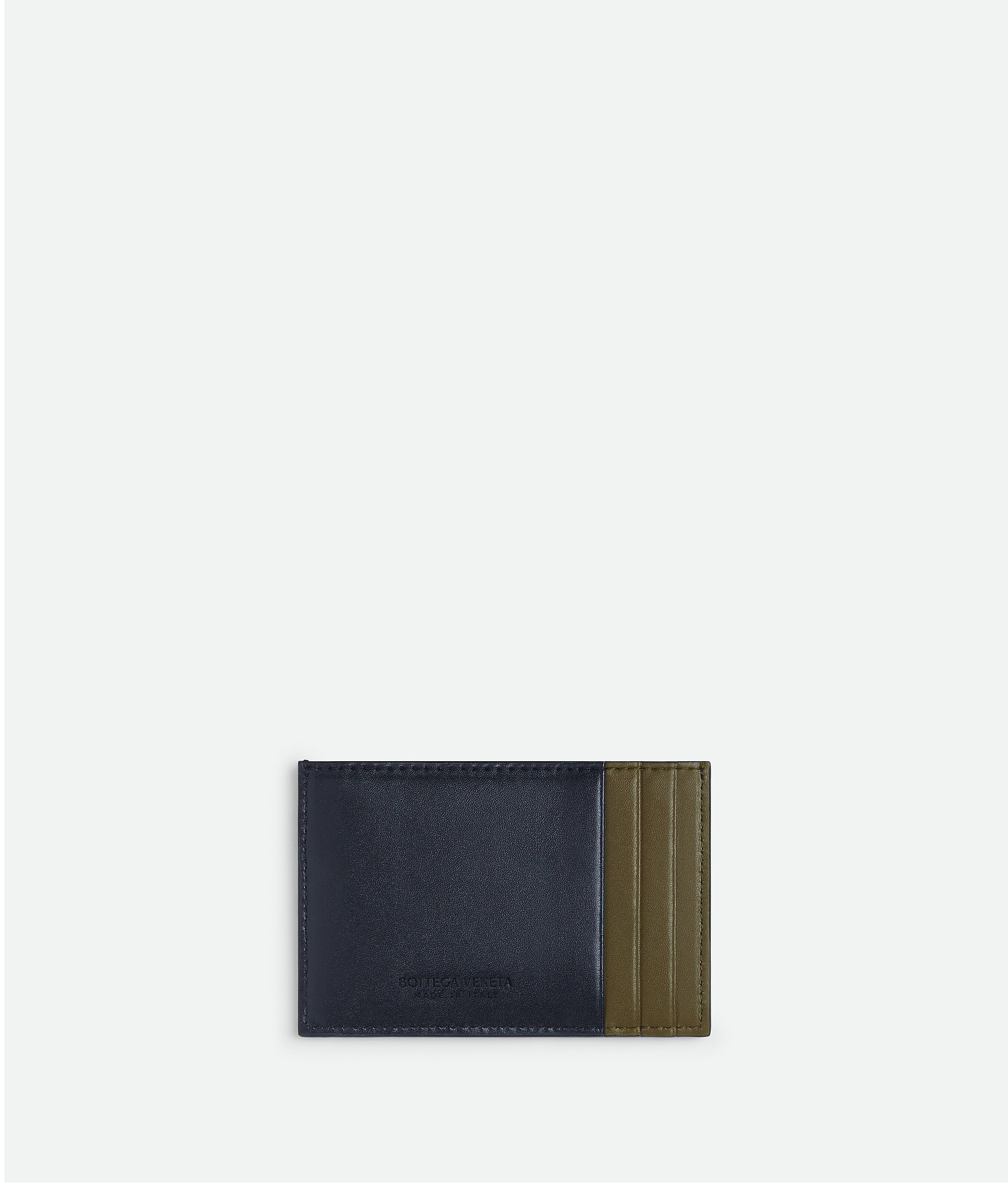 Bottega Veneta Cassette Credit Card Case In Blue