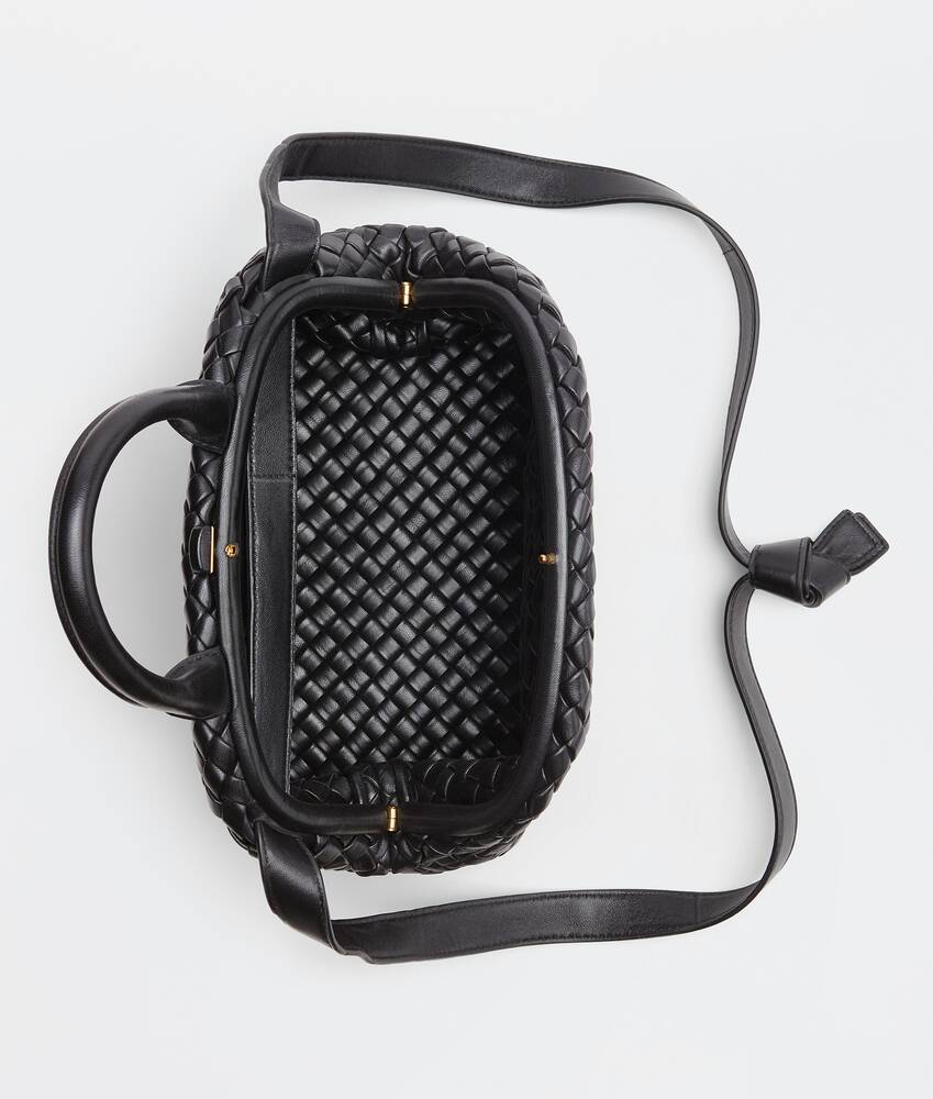 Bottega Veneta Black Point Small Leather Top Handle Bag