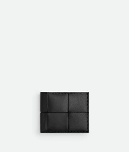 ブラック-ナチュラルカセット 二つ折りウォレット| Bottega Veneta 