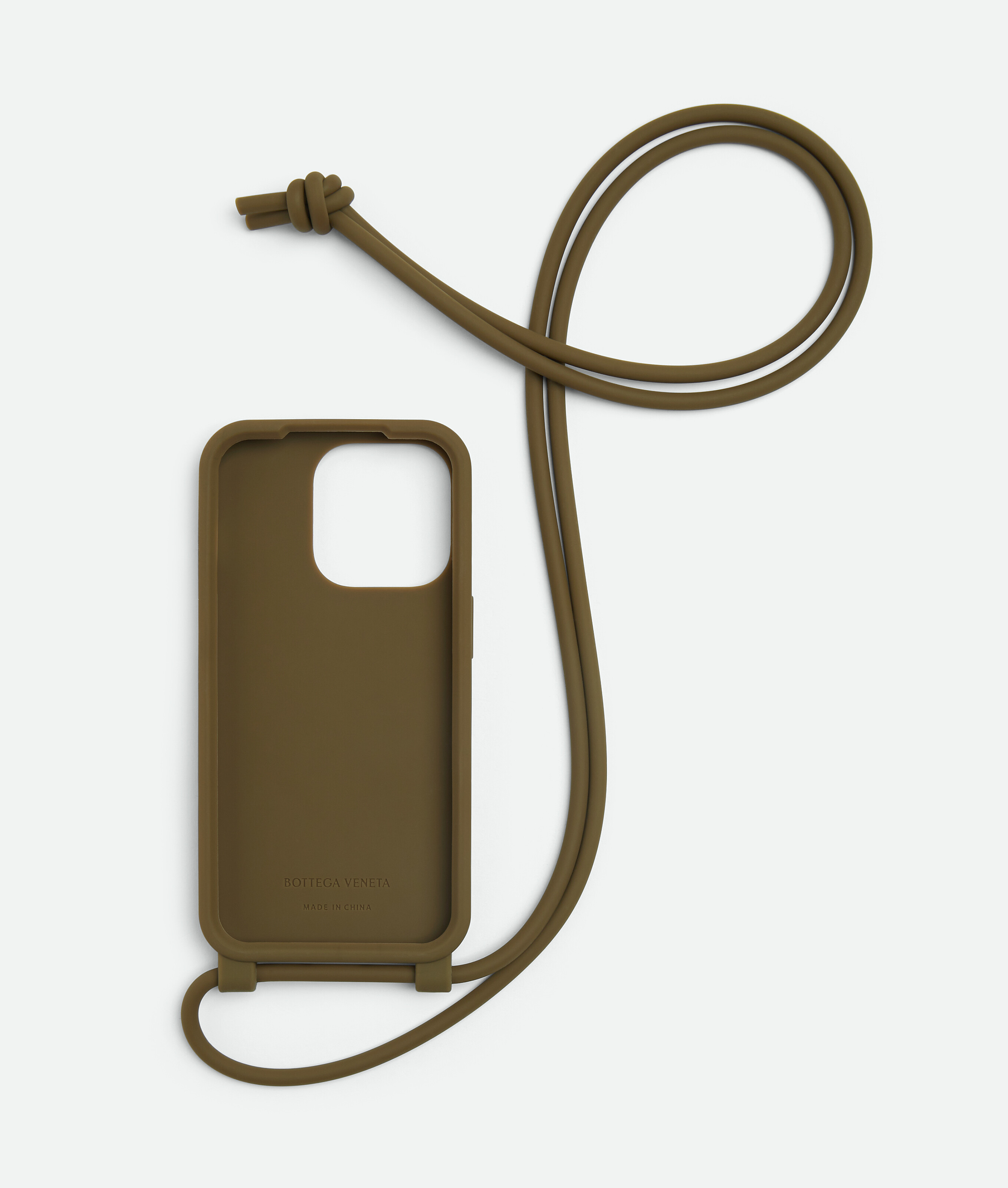 Shop Bottega Veneta Iphone 14 Pro Case On Strap In Brown