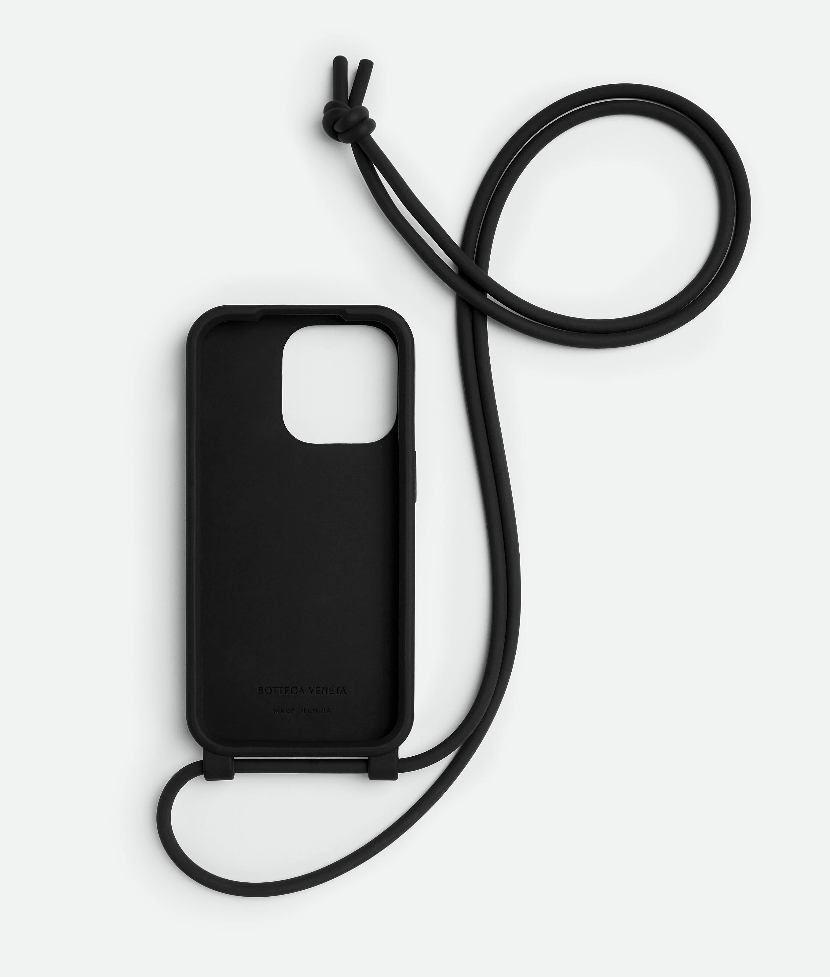 Shop Bottega Veneta Iphone 15 Pro Case With Strap In Black