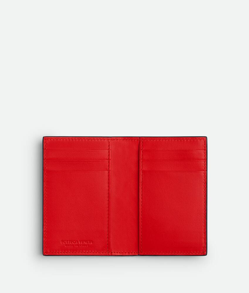 Bottega Veneta red Intrecciato Leather Card Holder