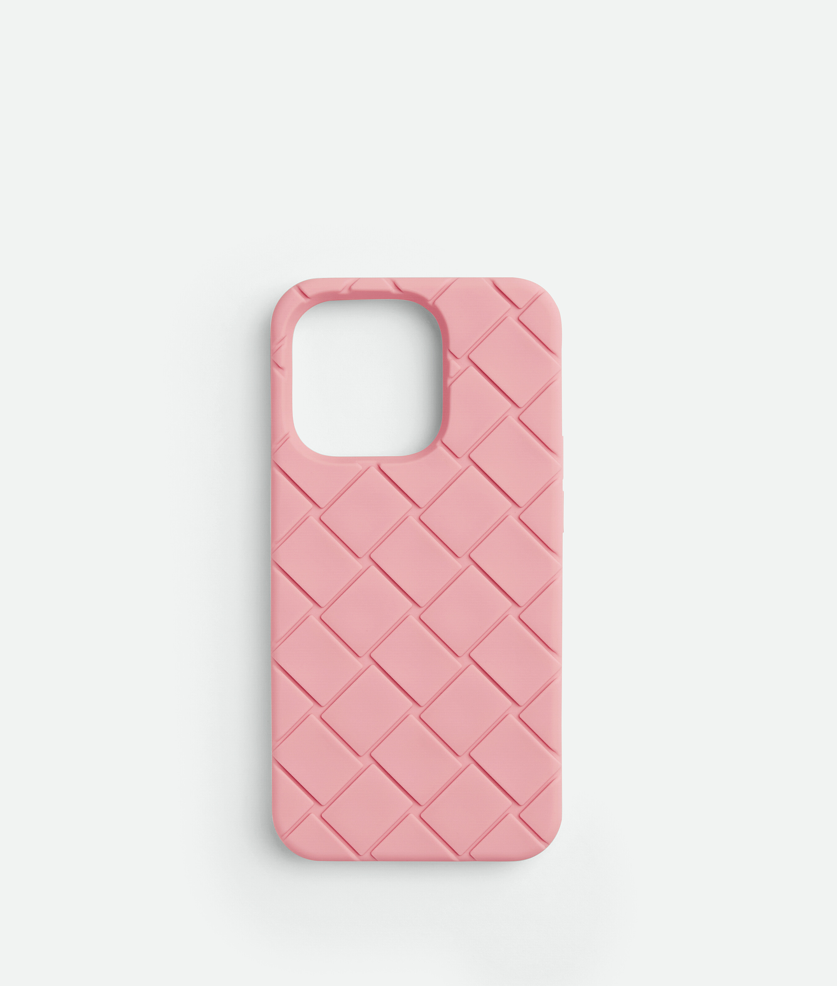 美品★BOTTEGAVENETA ボッテガ ヴェネタ ストラップ テックラバー Iphone14 Plus/14 Pro Max用 ケース シリコンカバー ピンク ショルダー8cmショルダー