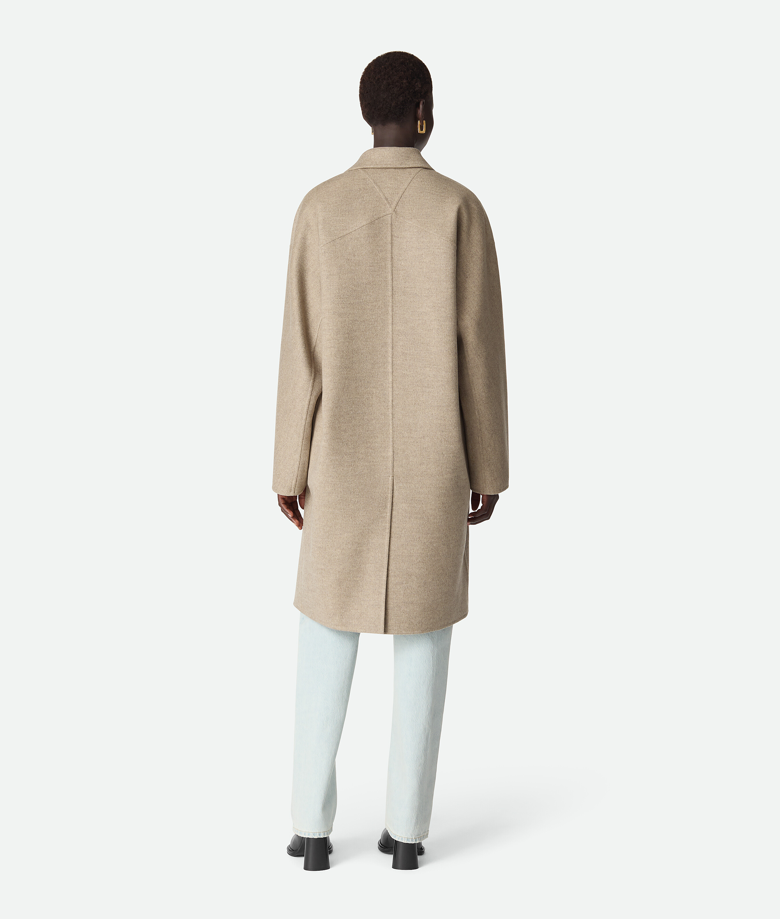 Bottega Veneta Manteau En Laine Et Cachemire In Neutral