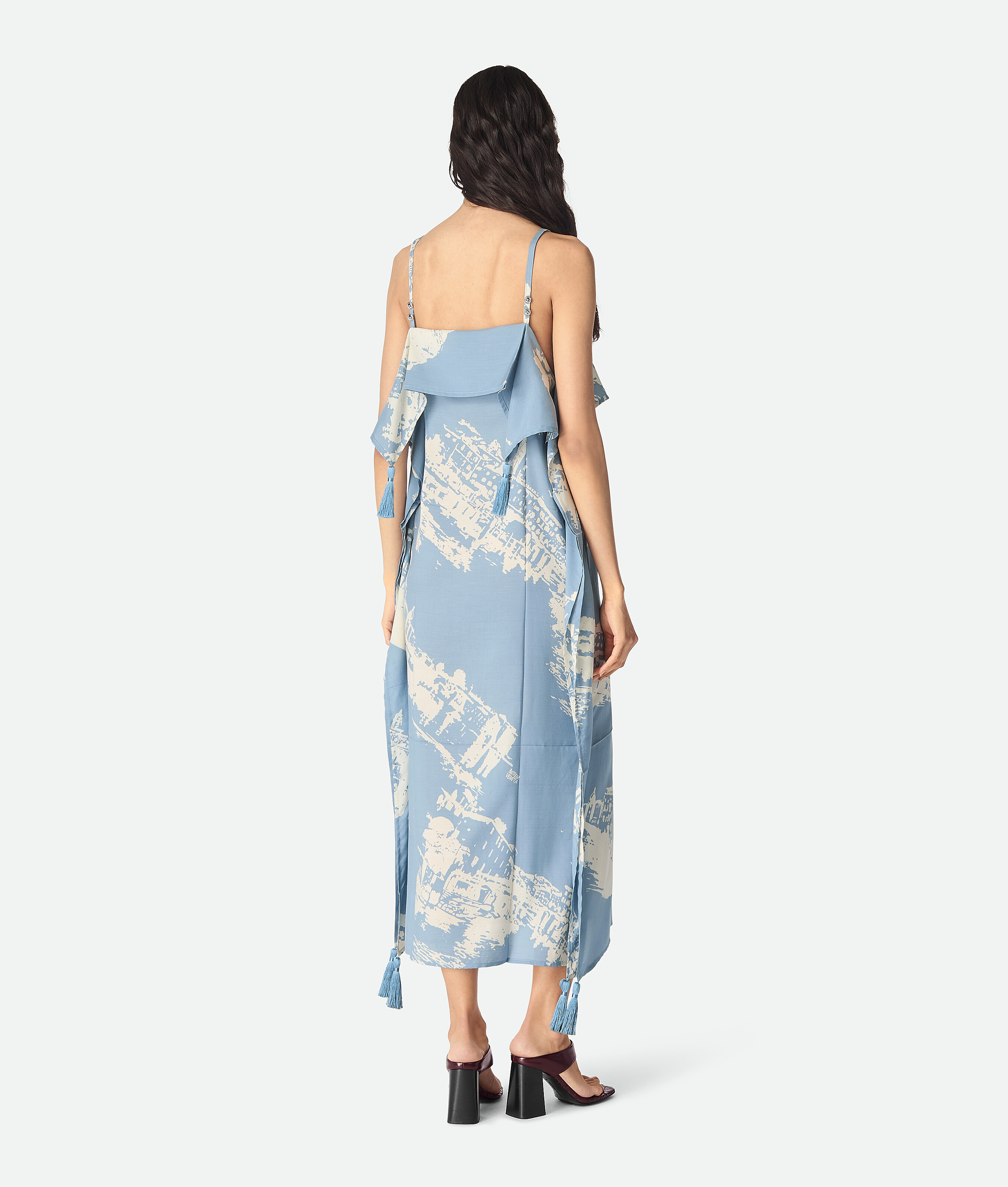BOTTEGA VENETA KLEID MIT ITALIENISCHER POSTKARTE