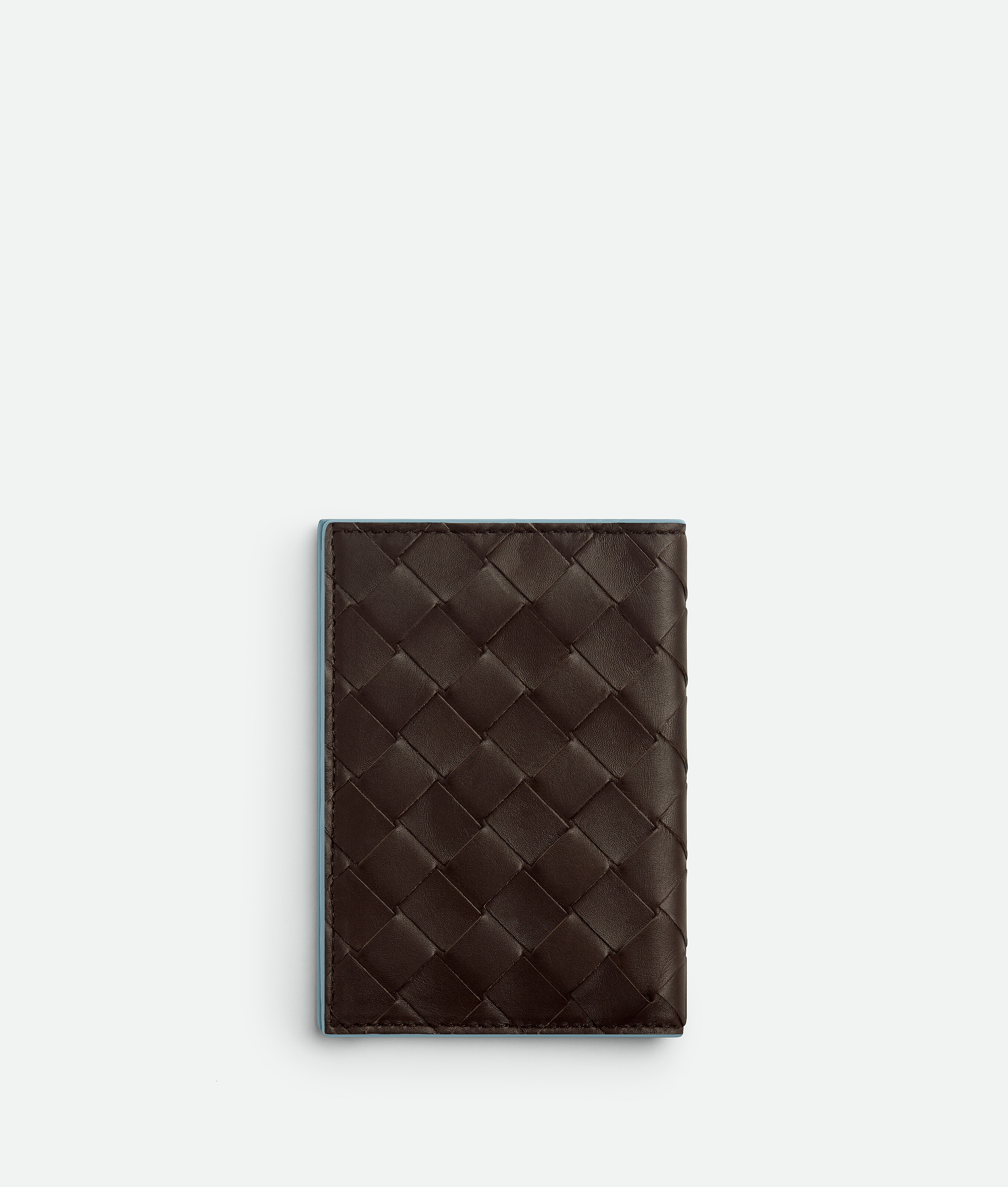 Shop Bottega Veneta Intrecciato Passport Case In Brown