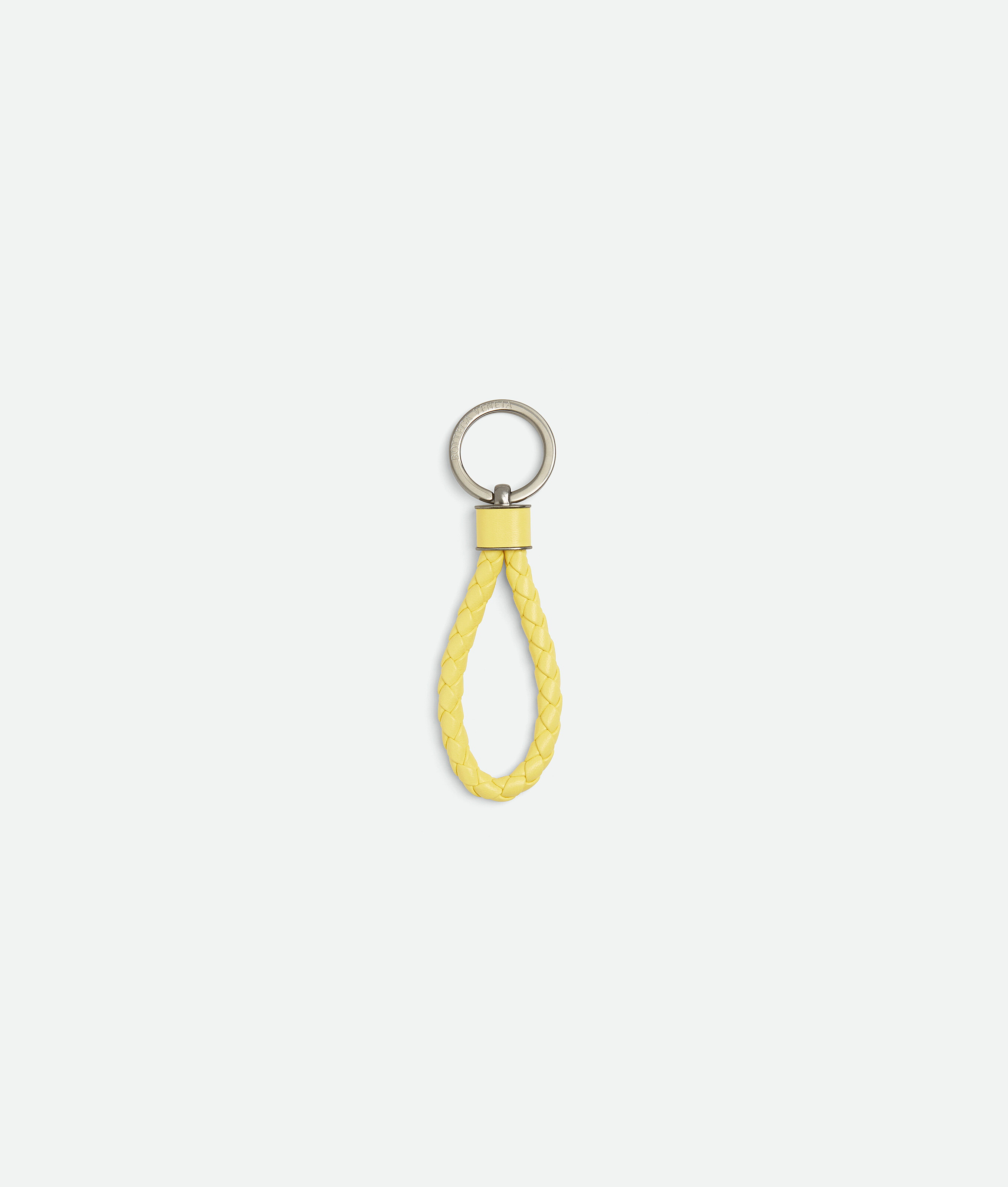 Bottega Veneta Yellow Intreccio Key Ring