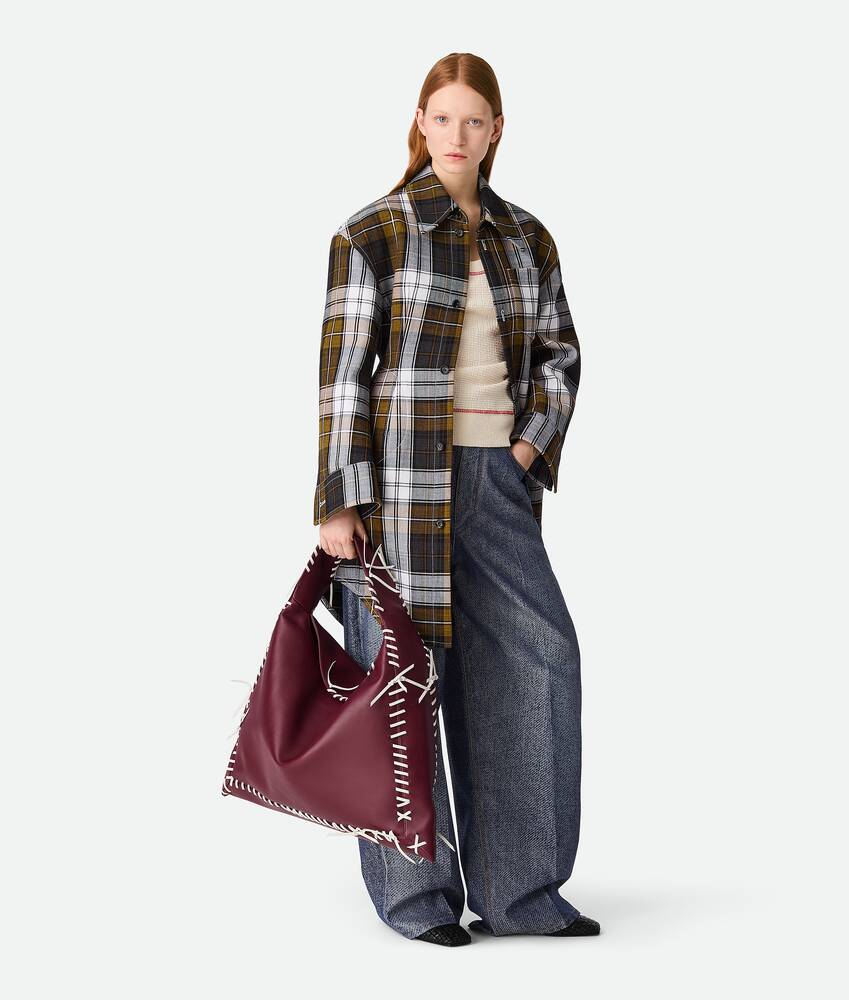 Display a large version of the product image 4 - Denim Jacquard Wide Leg Trousers