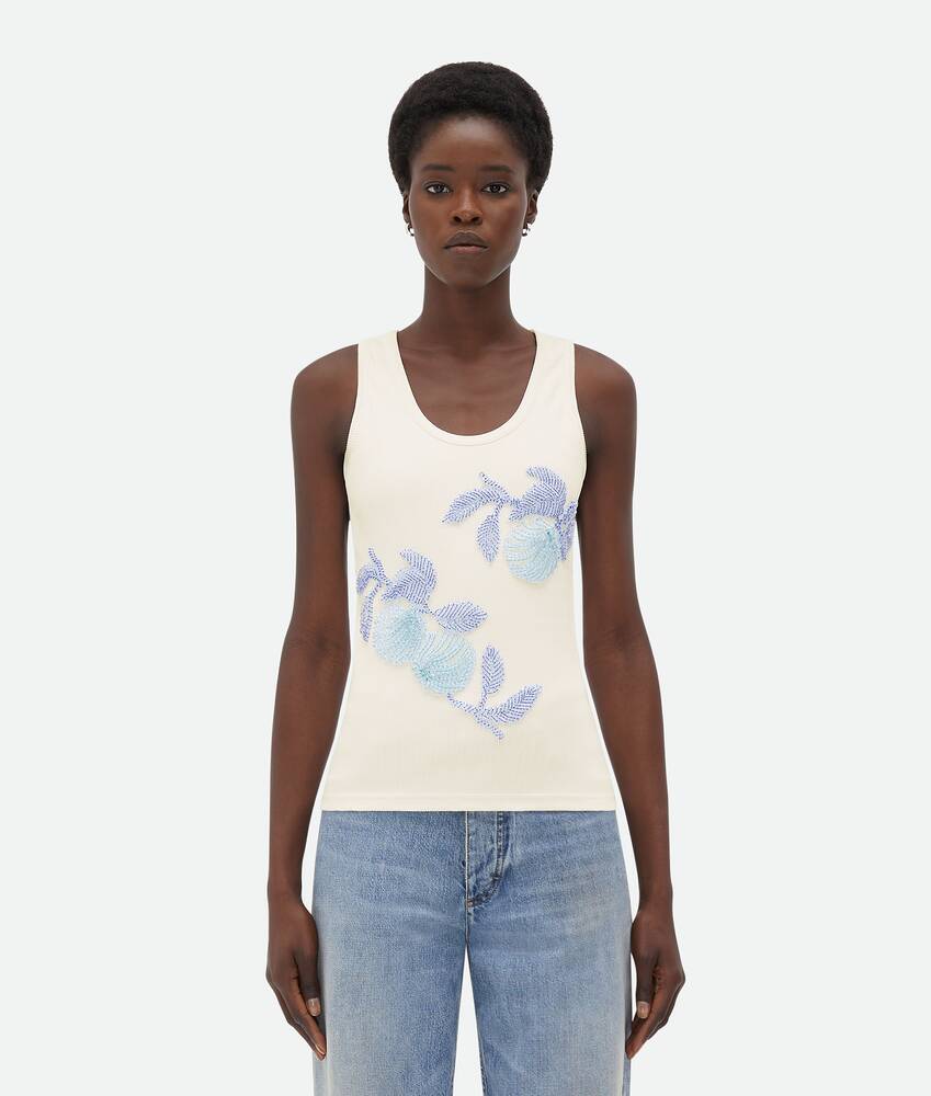 Display a large version of the product image 1 - Embroidered Cotton Tank Top