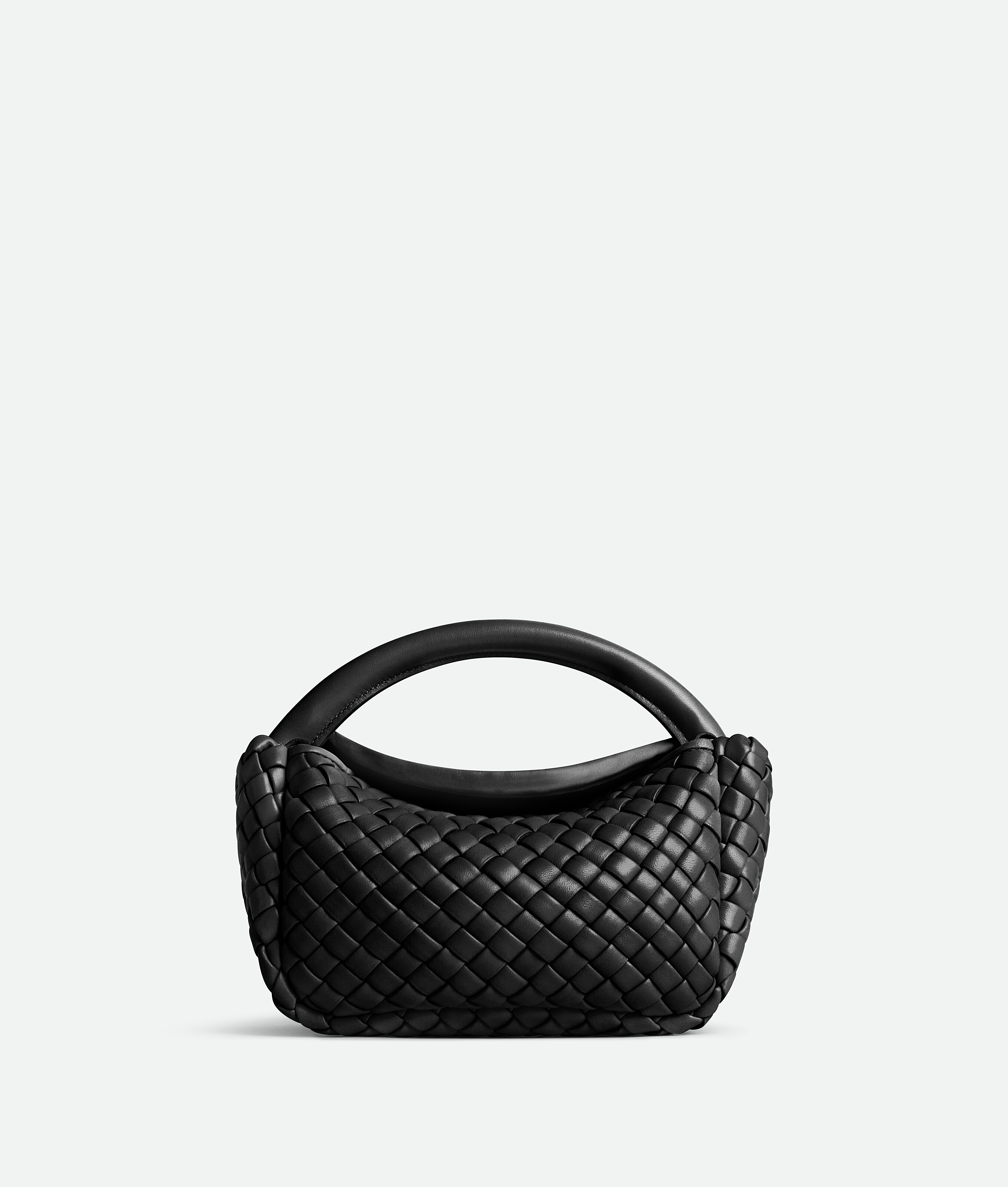 Bottega Veneta Cobble Intrecciato Mini Leather Tote Bag In 黑色