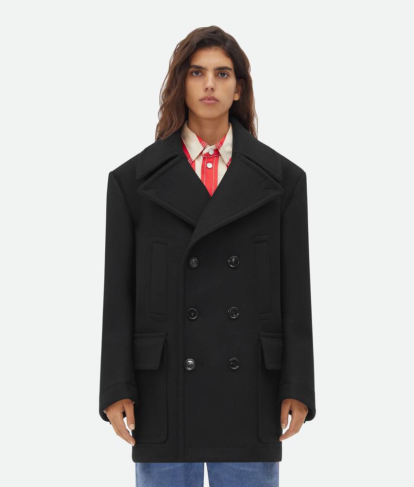 Bottega Veneta® Women's Felted Wool Coat in Black. Shop online now.