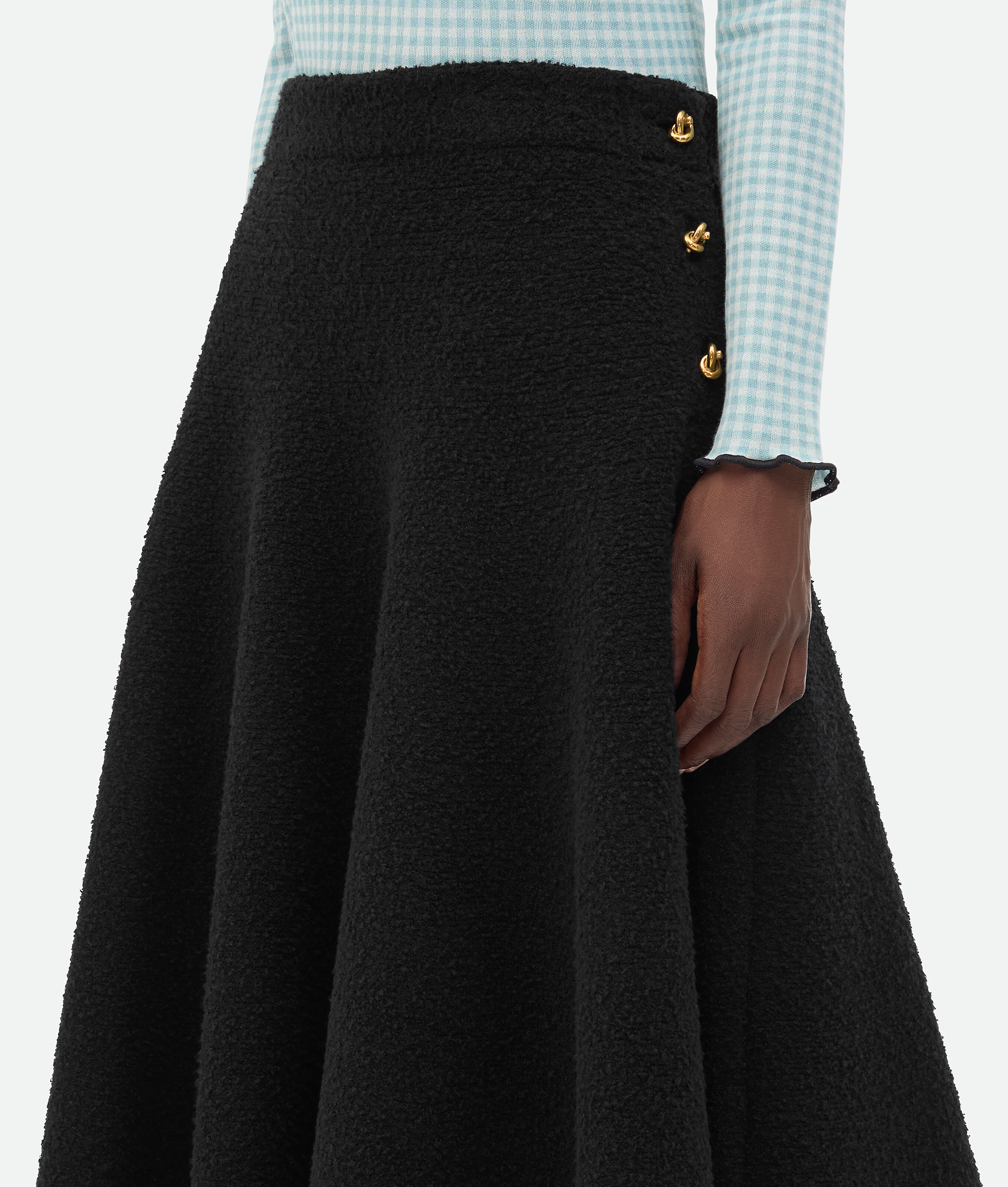 スカート BOTTEGA VENETA Black Stretch Cotton Blend Skirt Bottega Veneta Black Stretch Cotton Blend Skirt | ModeSens