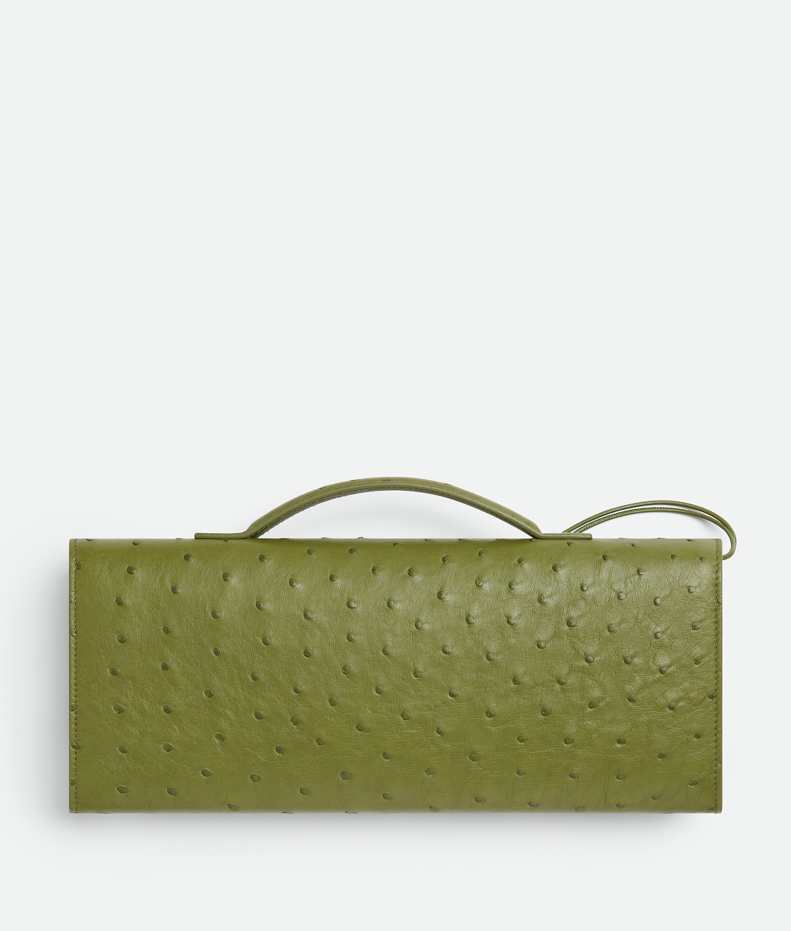 Bottega Veneta Long Andiamo Intrecciato Clutch Bag In Matcha
