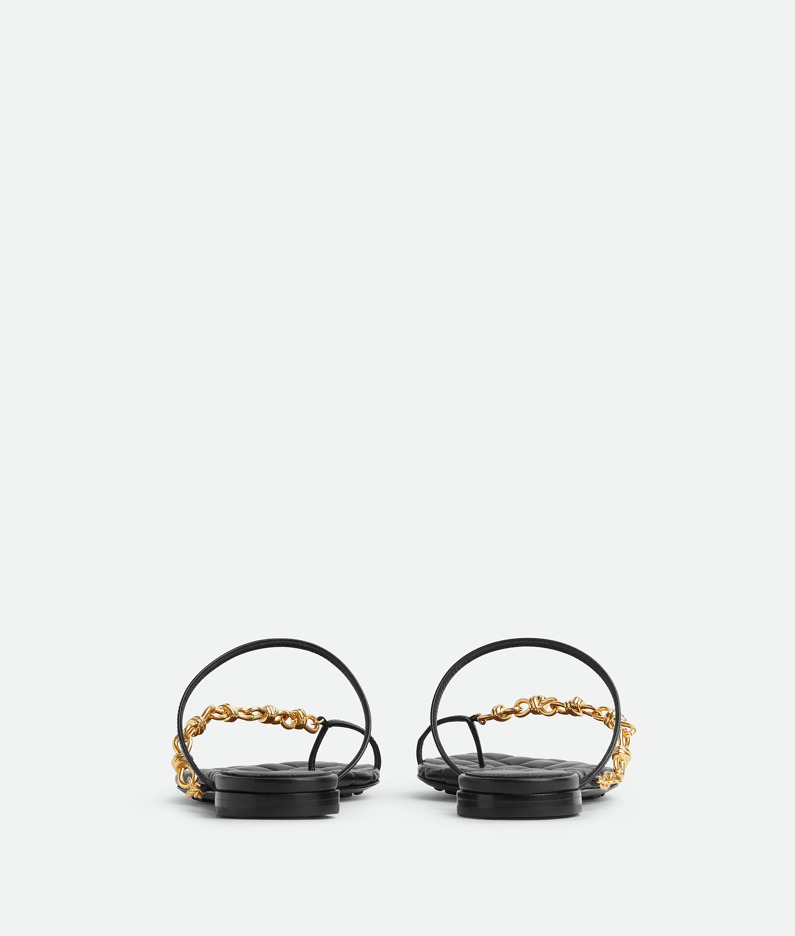 Shop Bottega Veneta Flache Leaf Sandalen In Black