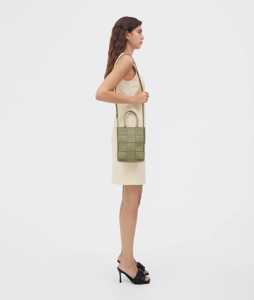 Bottega Veneta Mini Cassette Tote Bag - Green - Woman - Lambskin