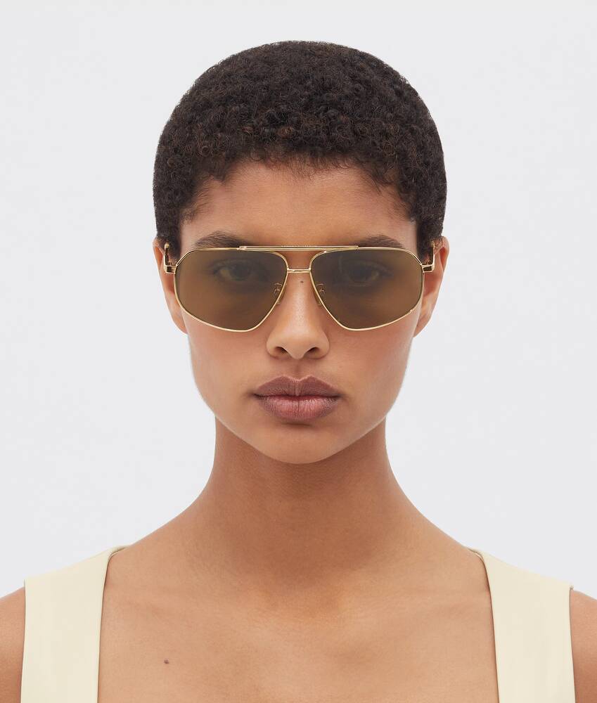 bottega veneta gold aviator sunglasses