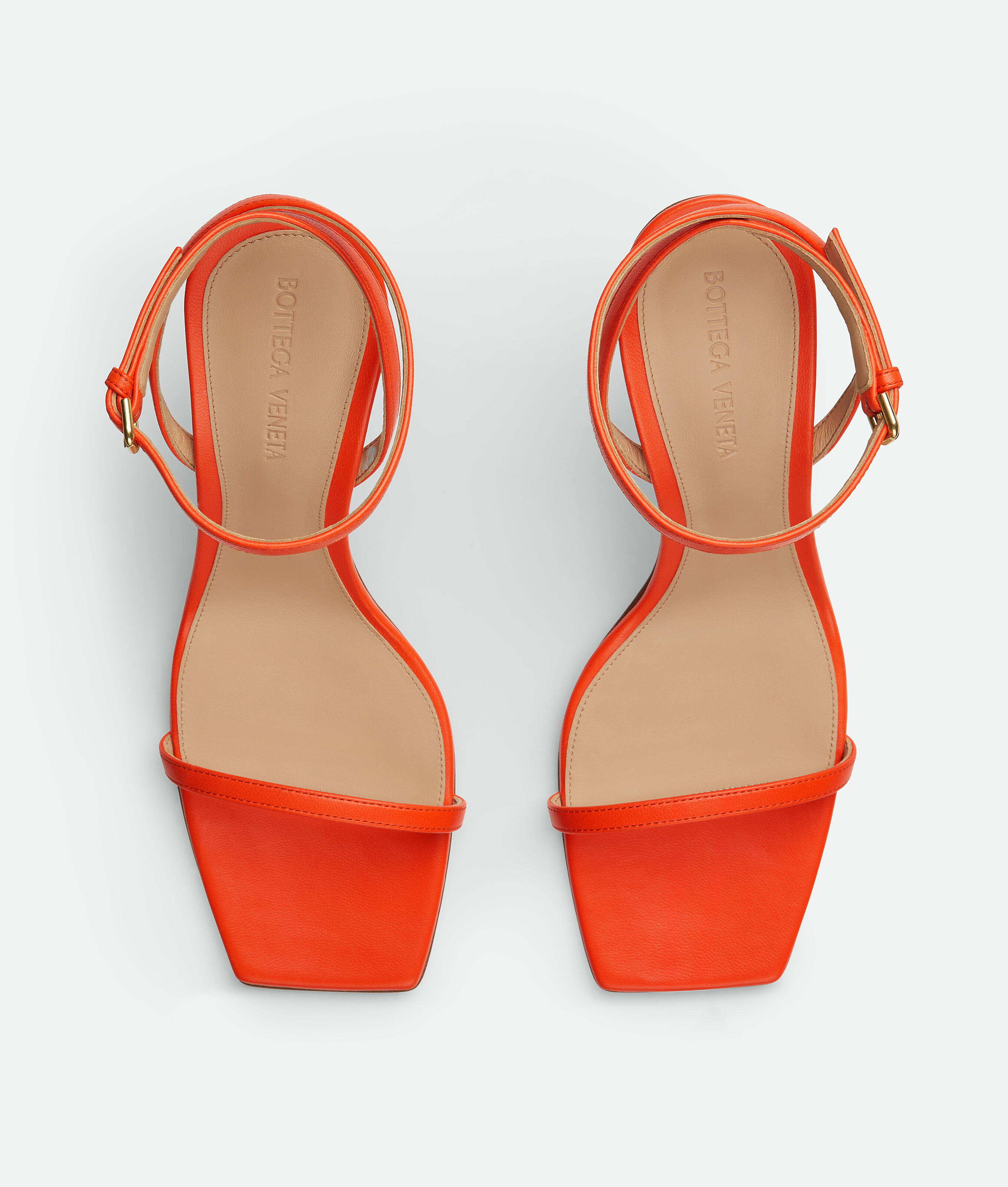 Shop Bottega Veneta Knot Sandal In New Orange