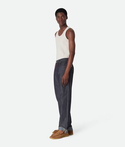 Rinsed Indigo Wide Leg Jeans