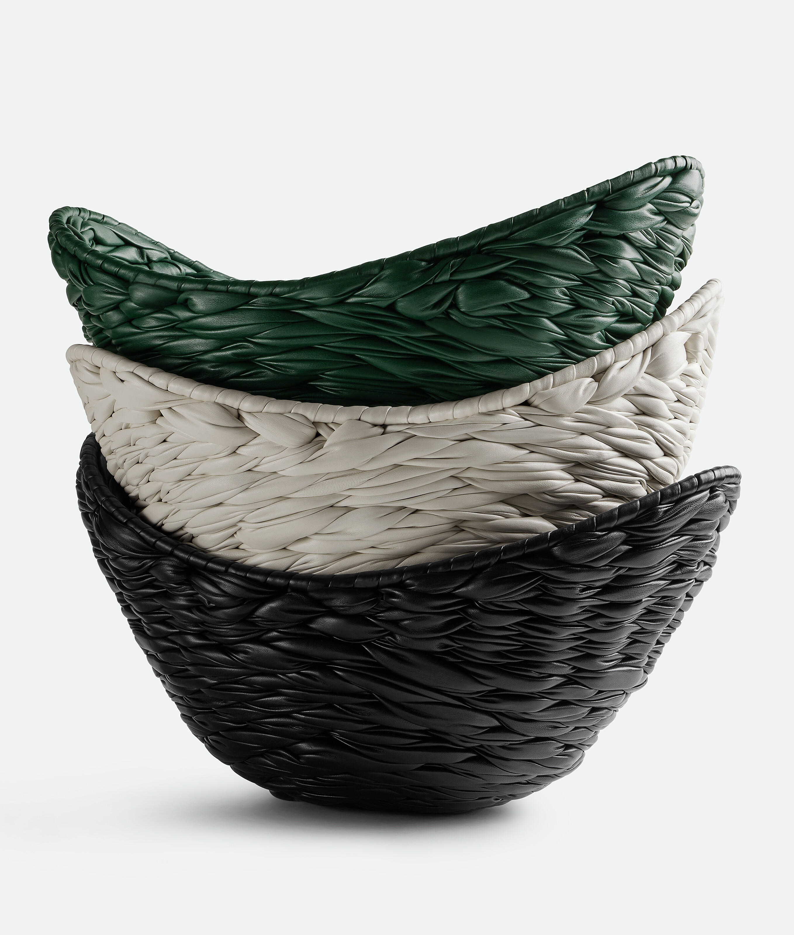 Bottega Veneta Saladier Intreccio Foulard In White
