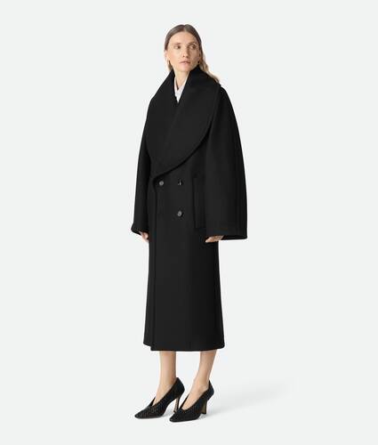 Stretch Wool Long Coat