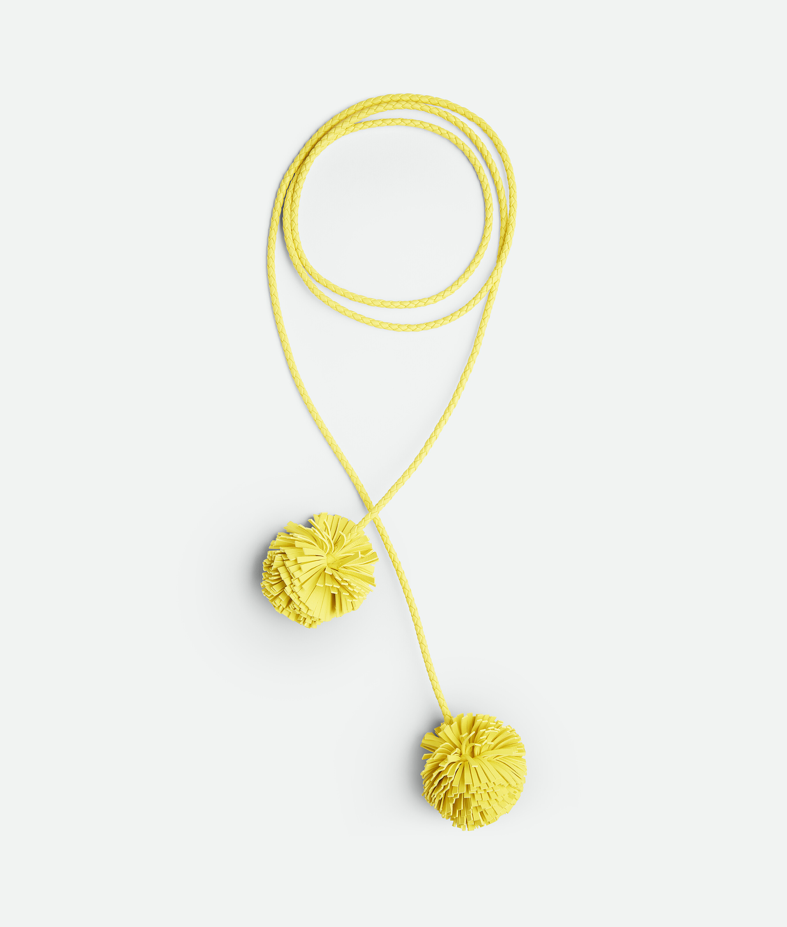 Shop Bottega Veneta Ceinture Pompom Coaxial In Yellow