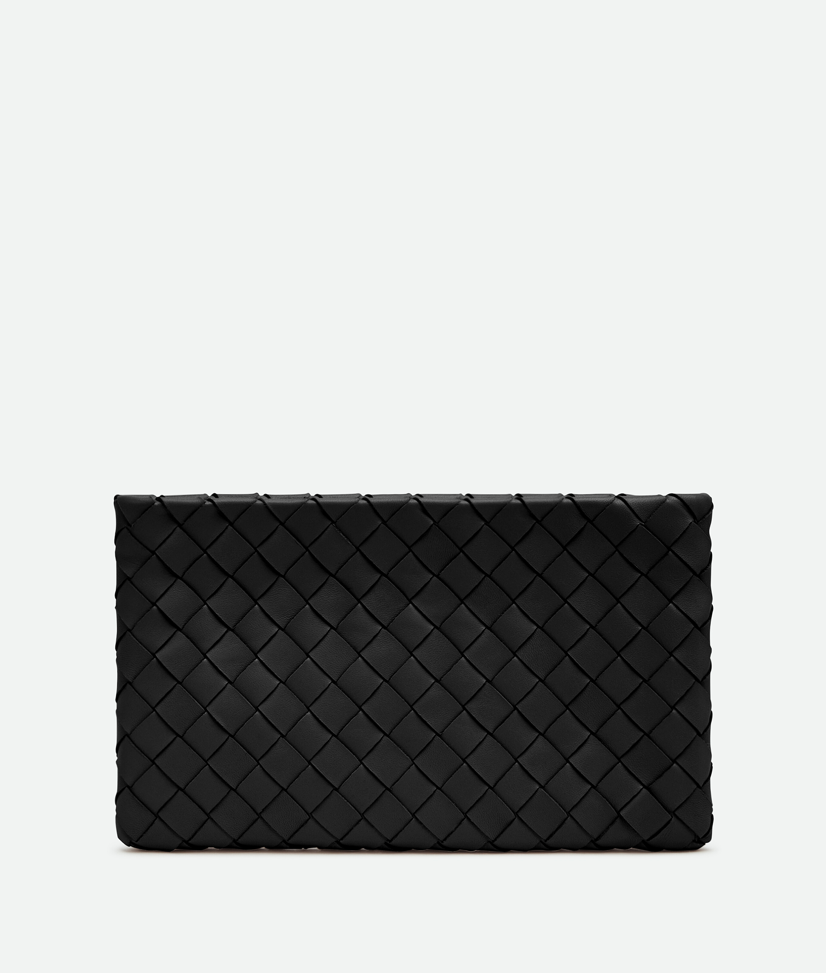 Bottega Veneta Intrecciato Leather Pouch In Black