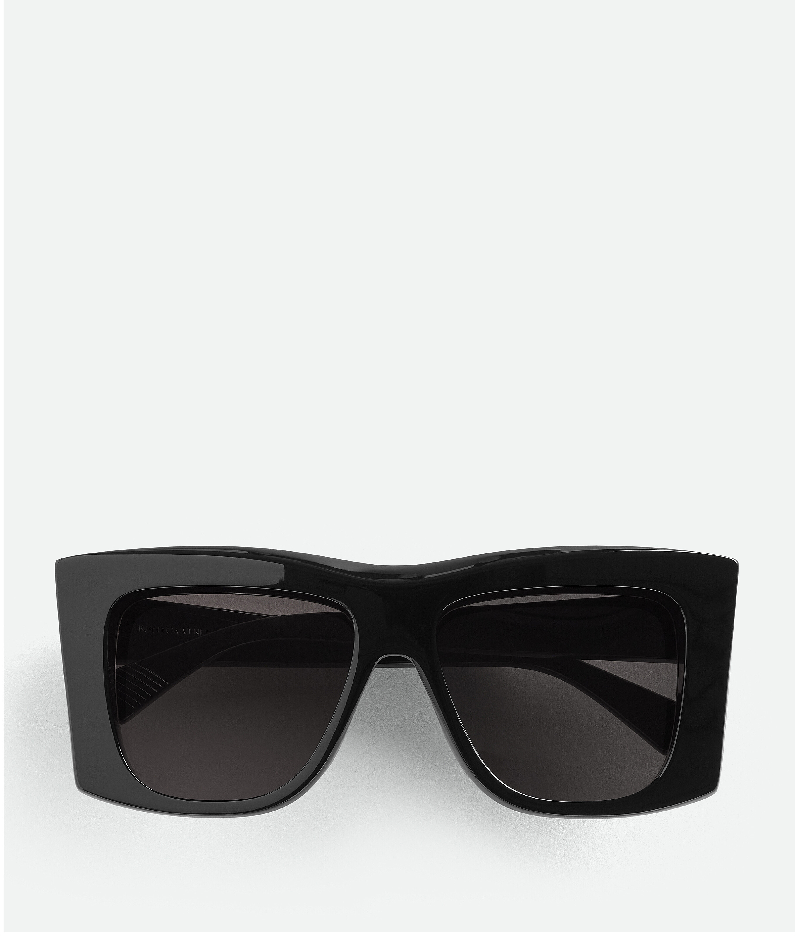 Bottega Veneta Visor Recycled Acetate Square Sunglasses In Black