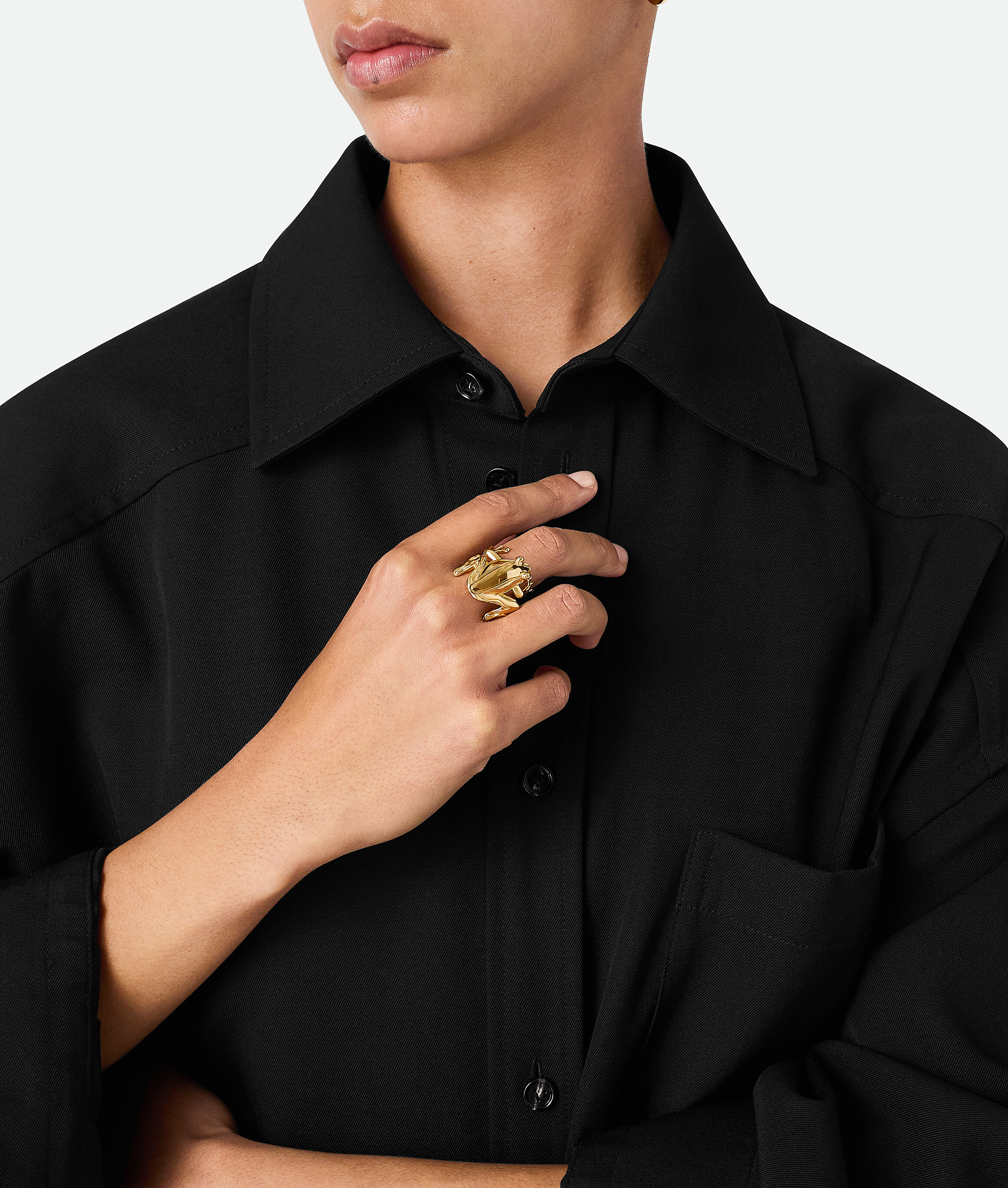 Bottega Veneta Rana Ring - Yellow Gold - Woman - Q