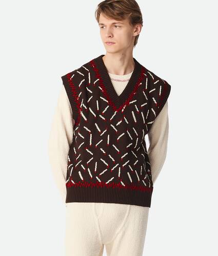 Cotton Jacquard Matches Gilet