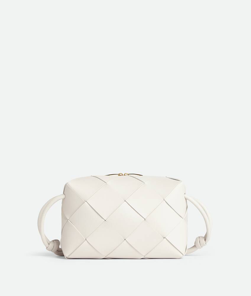 Bottega Veneta Cassette Mini Intrecciato Leather Crossbody Bag, White, Women's, Handbags & Purses Crossbody Bags & Camera Bags