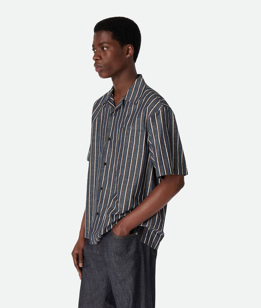 Display a large version of the product image 2 - Stripe Cotton And Linen Shirt