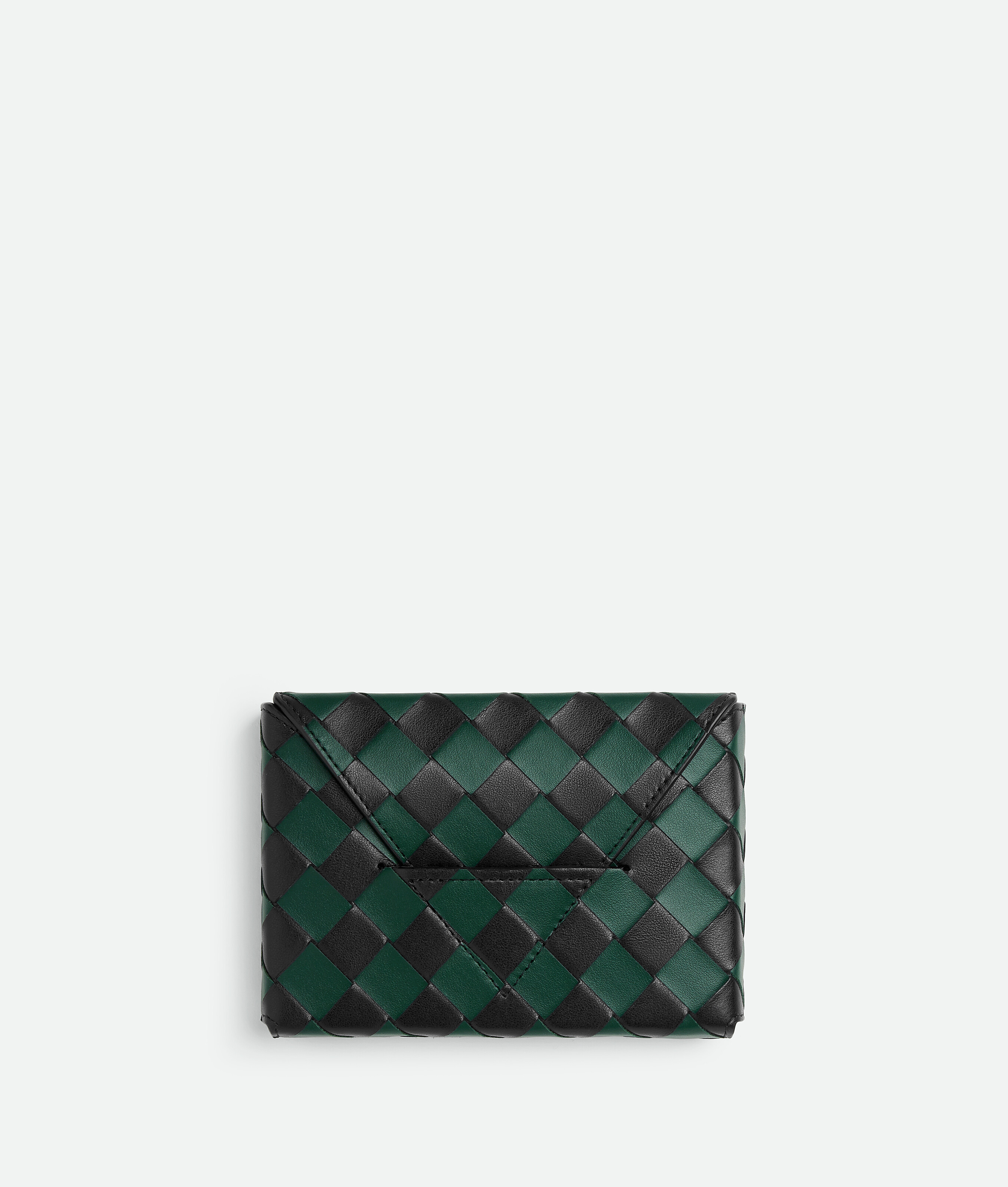 Bottega Veneta Intrecciato Spielkarten In Black/emerald