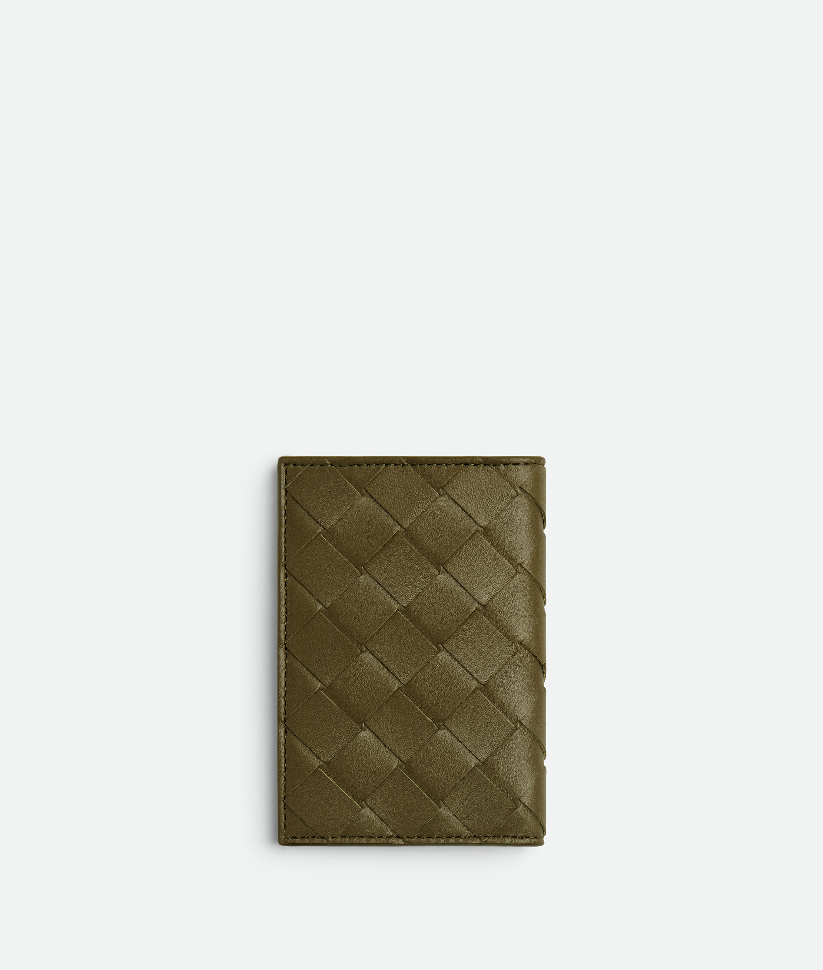 Shop Bottega Veneta Intrecciato Flap Card Case In Brown