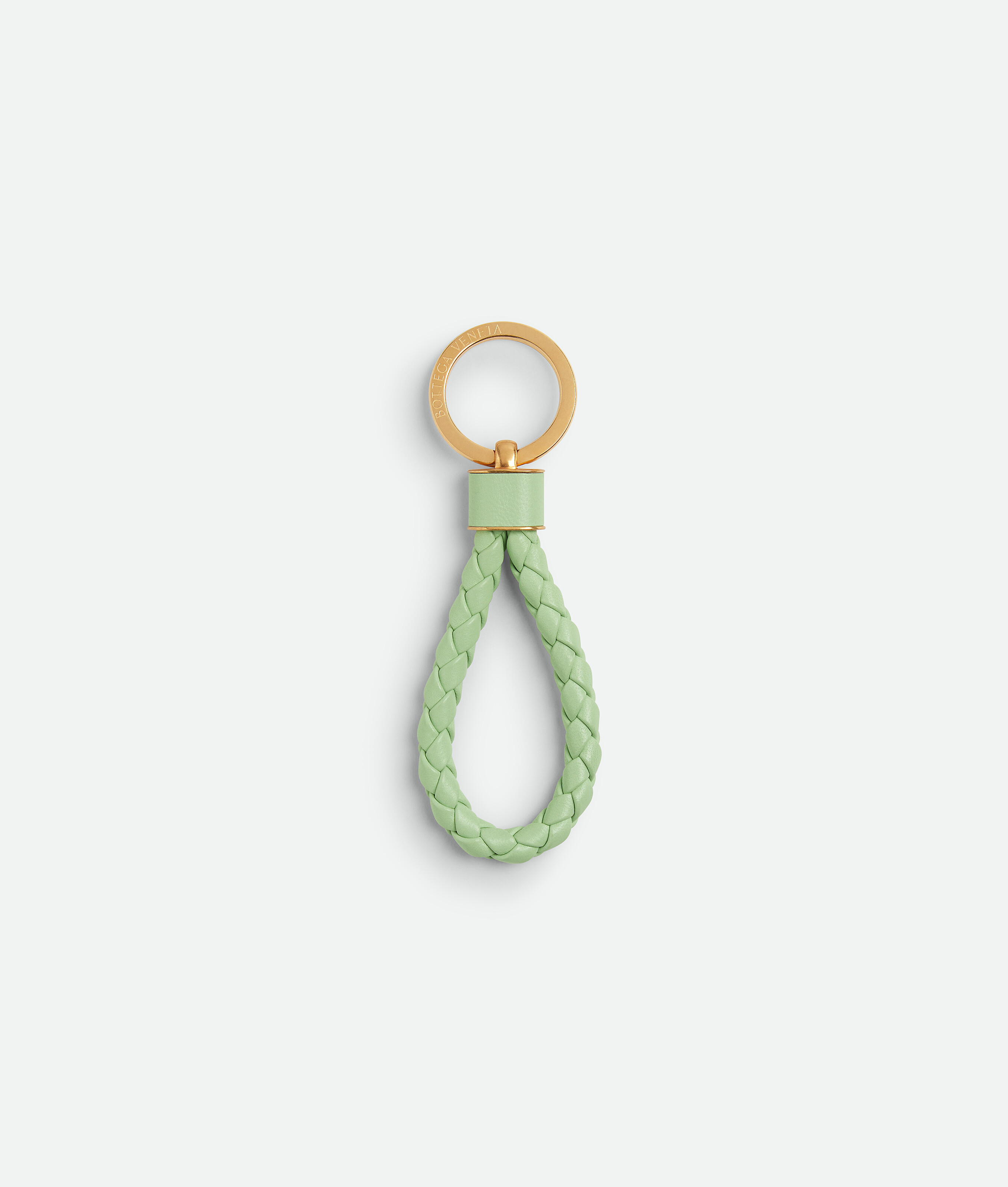 Bottega Veneta Key Ring Intreccio Key Ring In Green