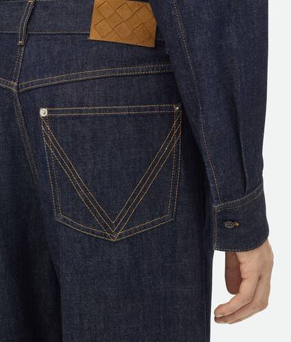 Weite Indigo Jeans 