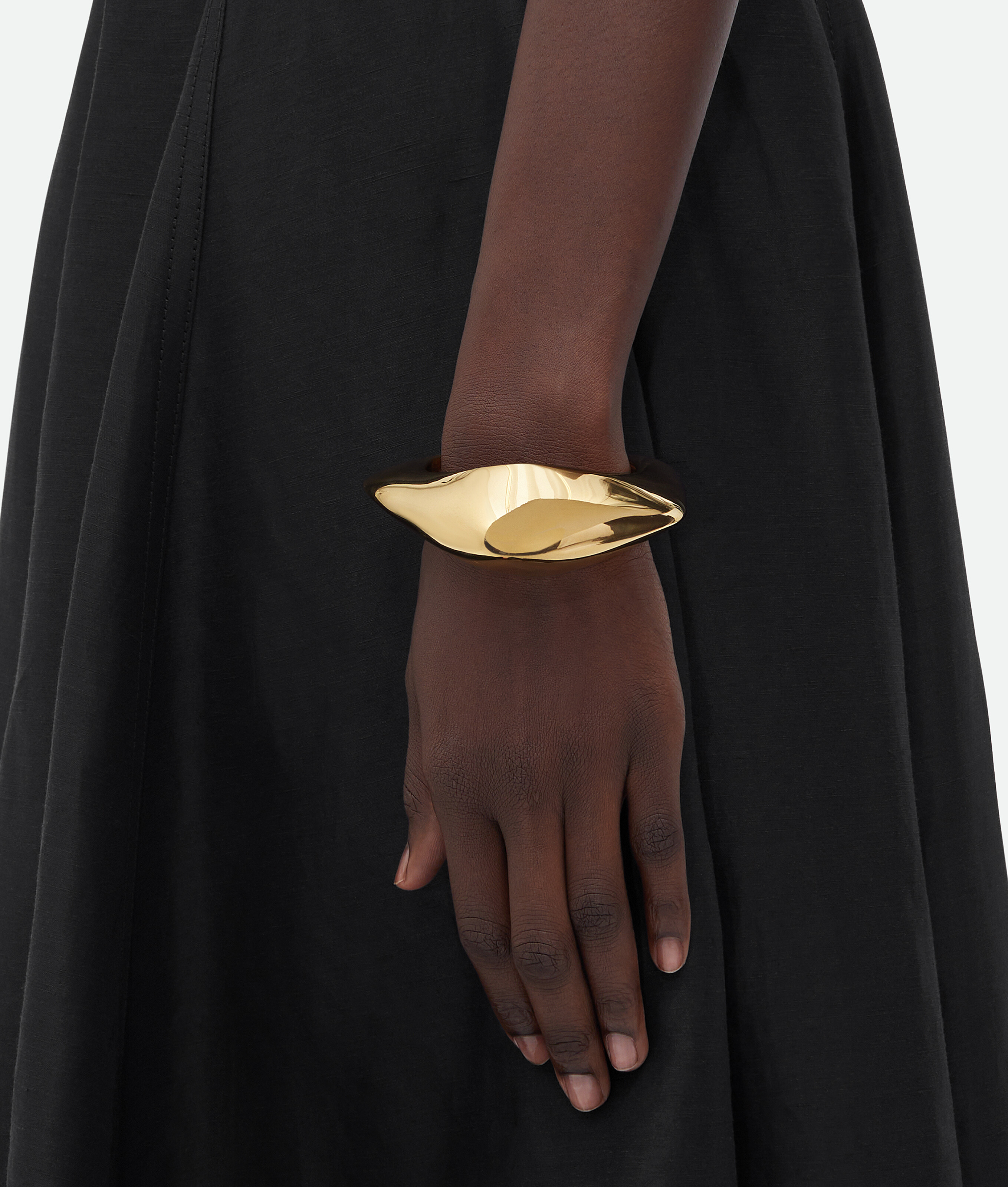 Bottega Veneta Fin Cuff Bracelet - Yellow Gold - Woman - S