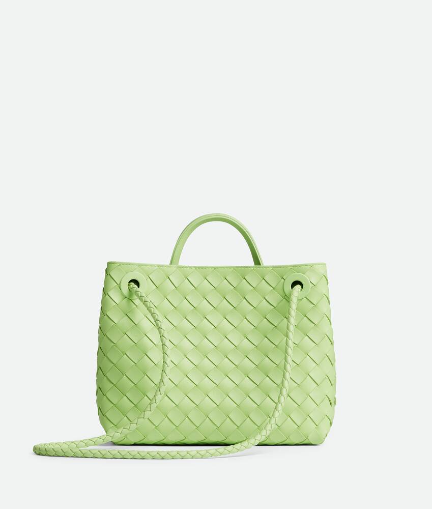 Andiamo Medium Leather Tote Bag in Green - Bottega Veneta