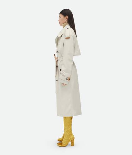 Leather And Cotton Trench